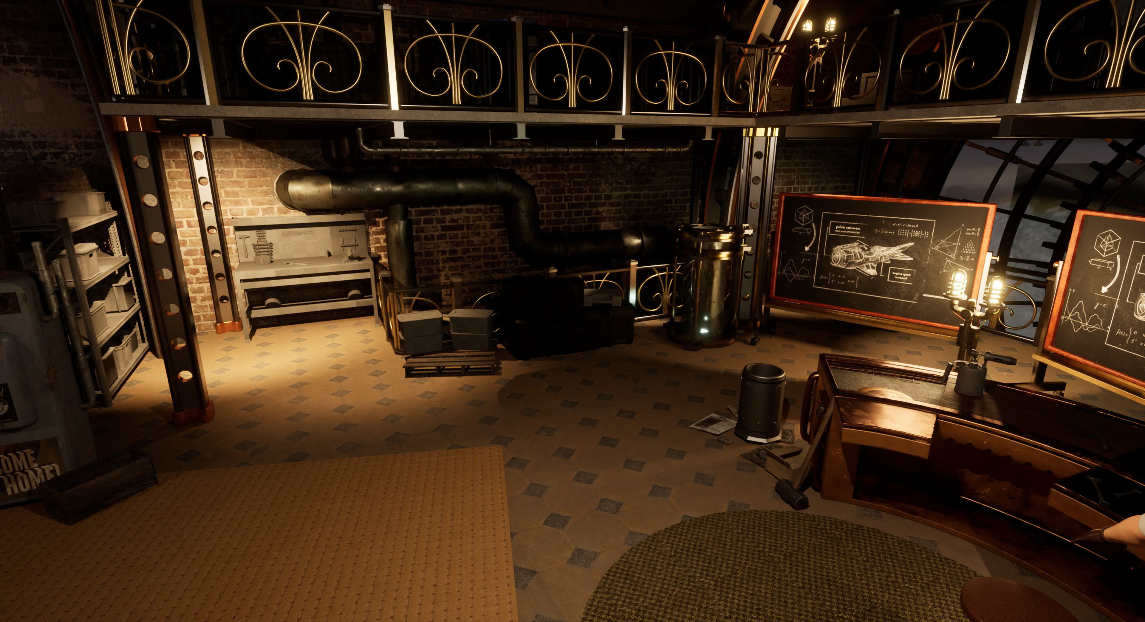 Workshop area early layout