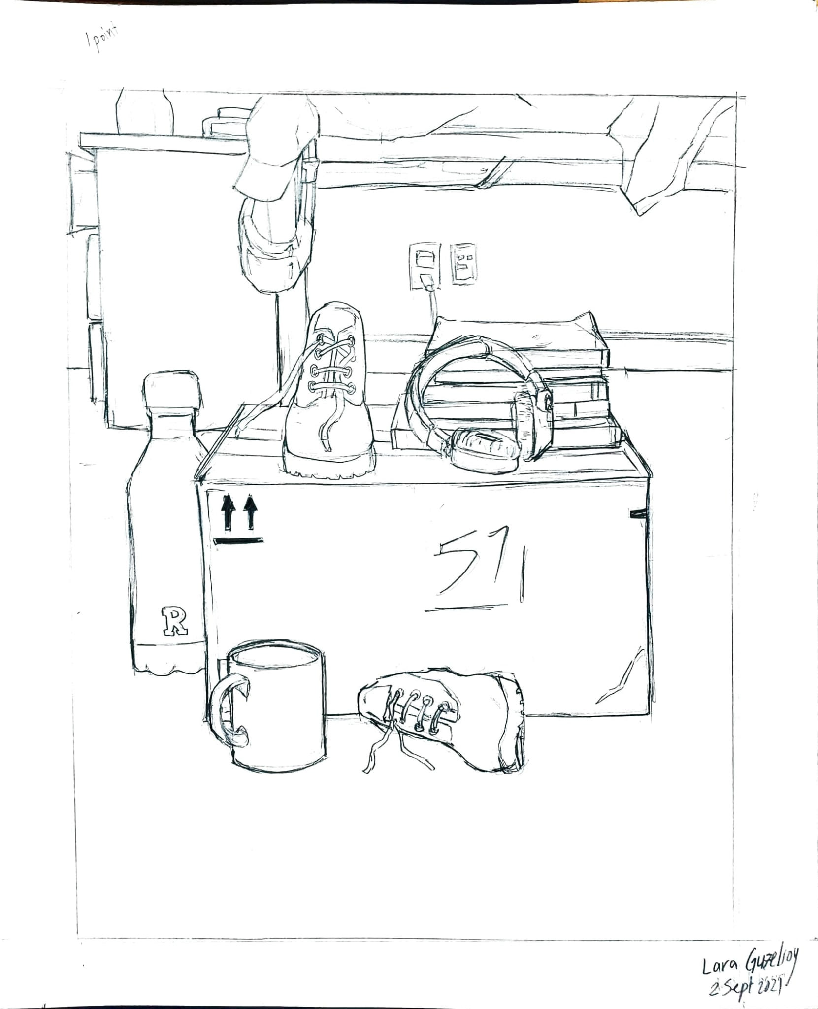 still life sketch assignment
