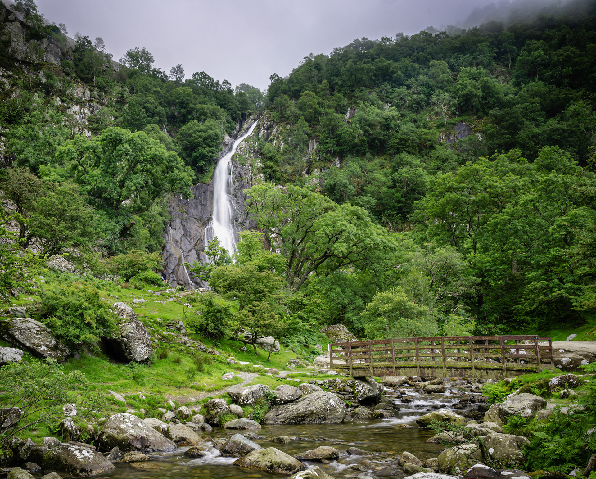Aber Falls landscape, North Wales