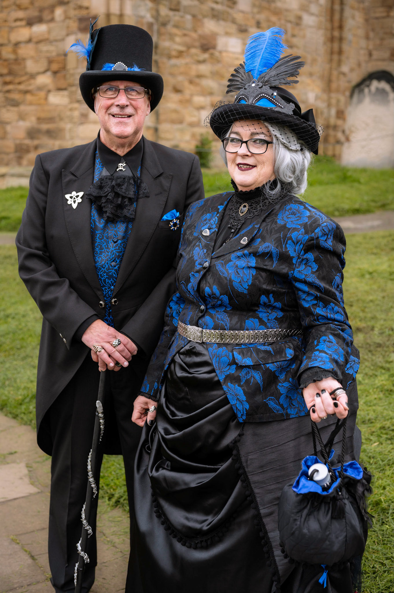 Couple in blue