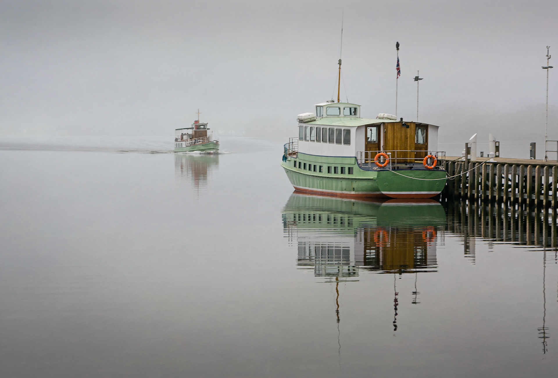 Out of the mist, Ullswater Steamers