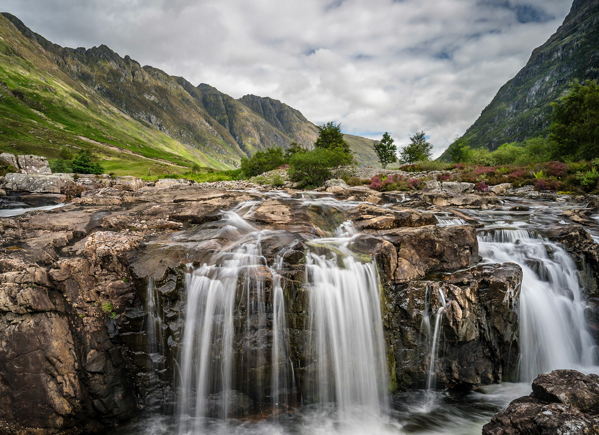 Clachaig Falls landscape