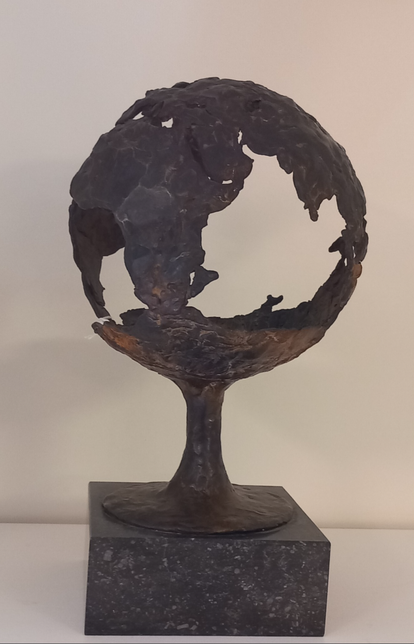 Wereldbol echt brons (Unica)  