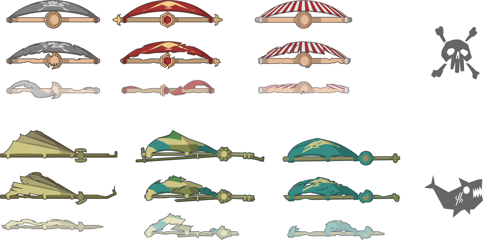 Sail damage states