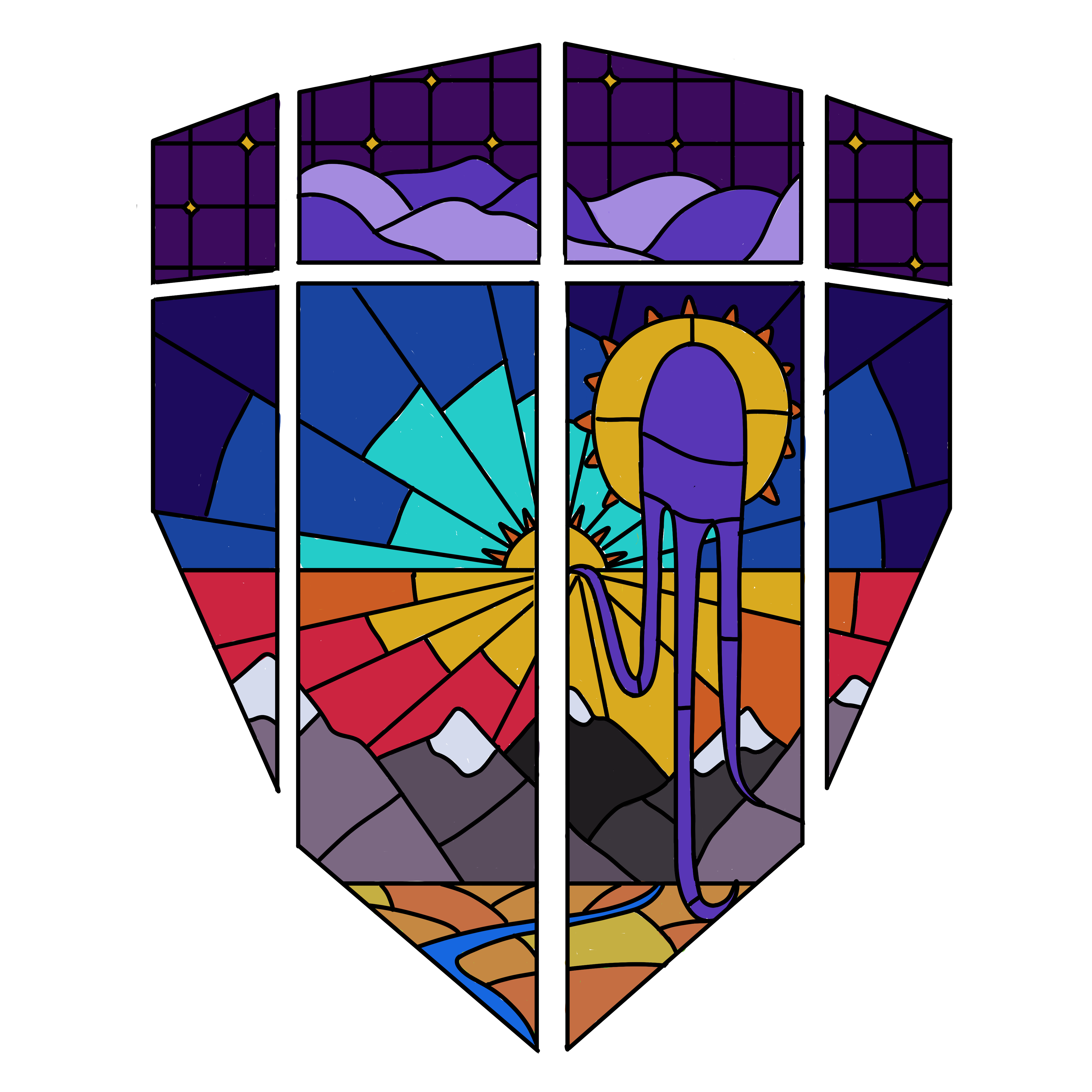 Stained-Glass Window - Evil