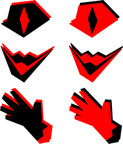 Radial menu icons