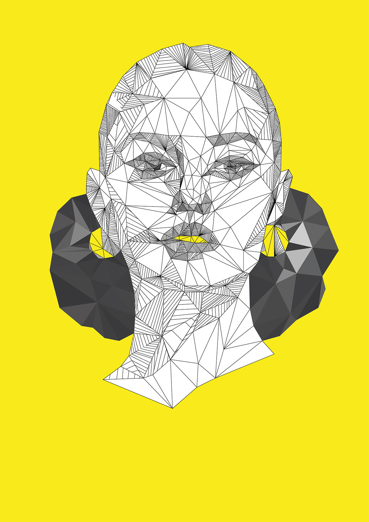 Triangles in yellow
