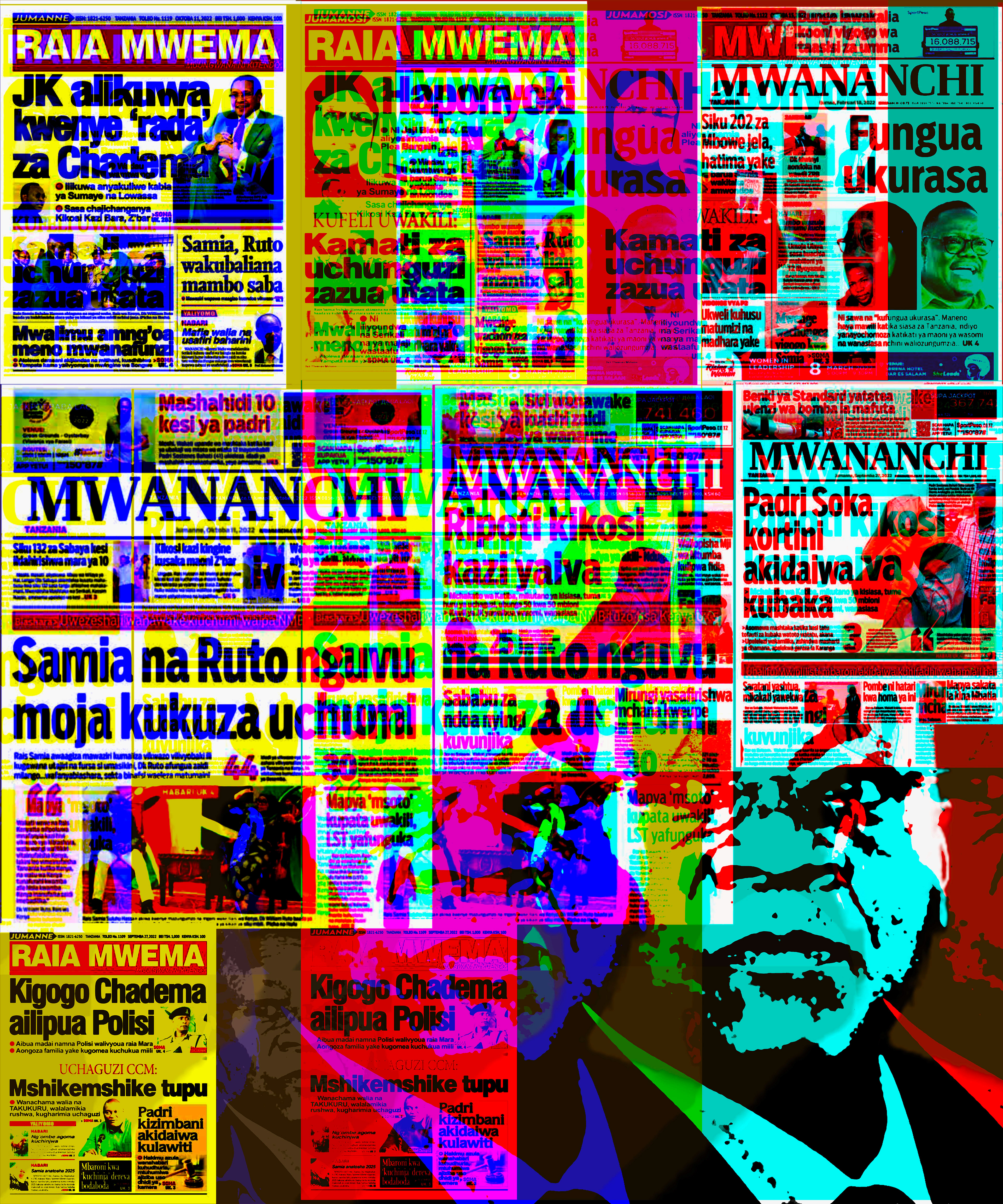 Title: Gazeti IV; Medium: Digital art; Size: 100cm * 120cm, 300dpi; Year: 2022