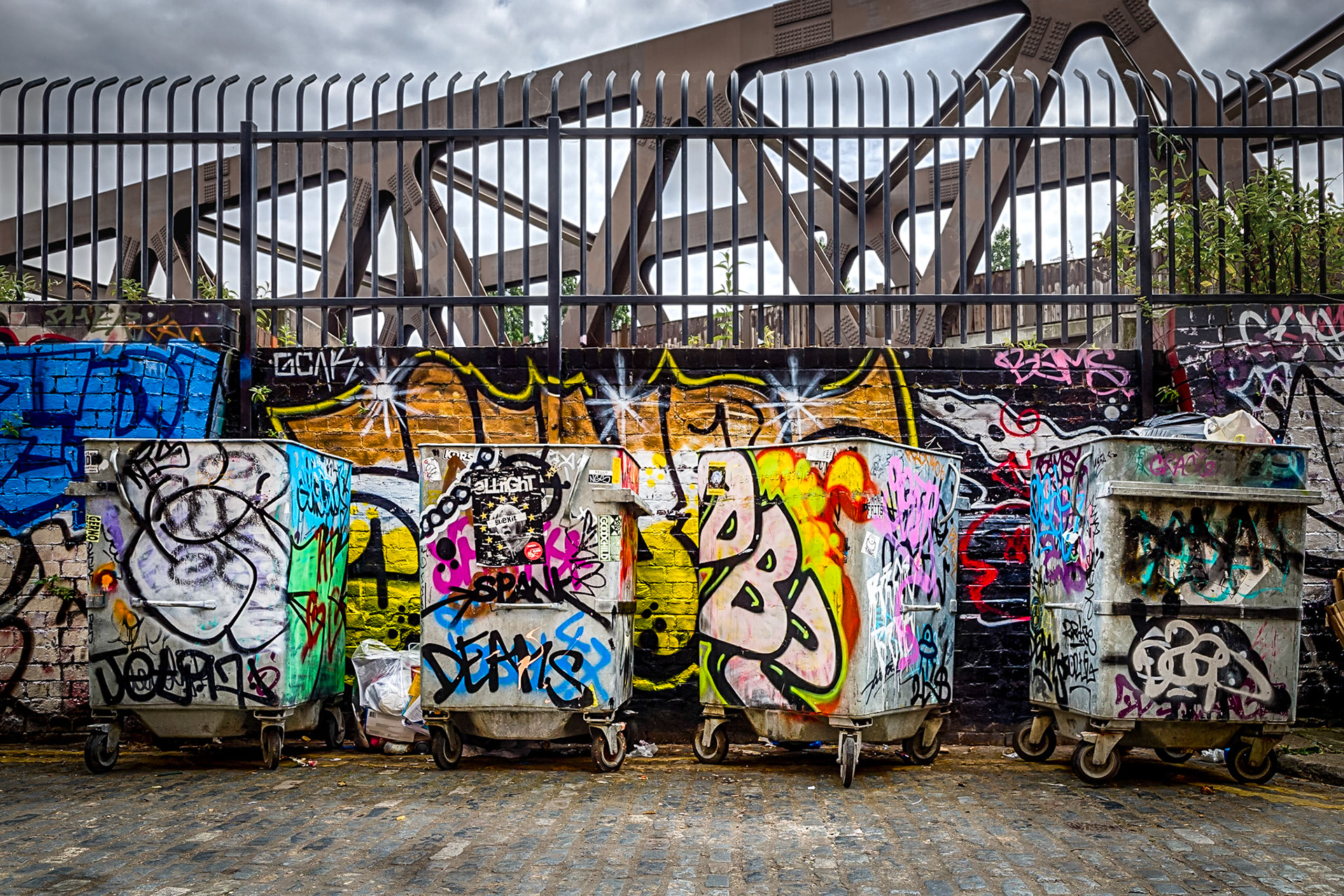 Had a good mooch around Brick Lane, (which I'm sure I'll be making a return visit to) but these dumpsters caught my attention.