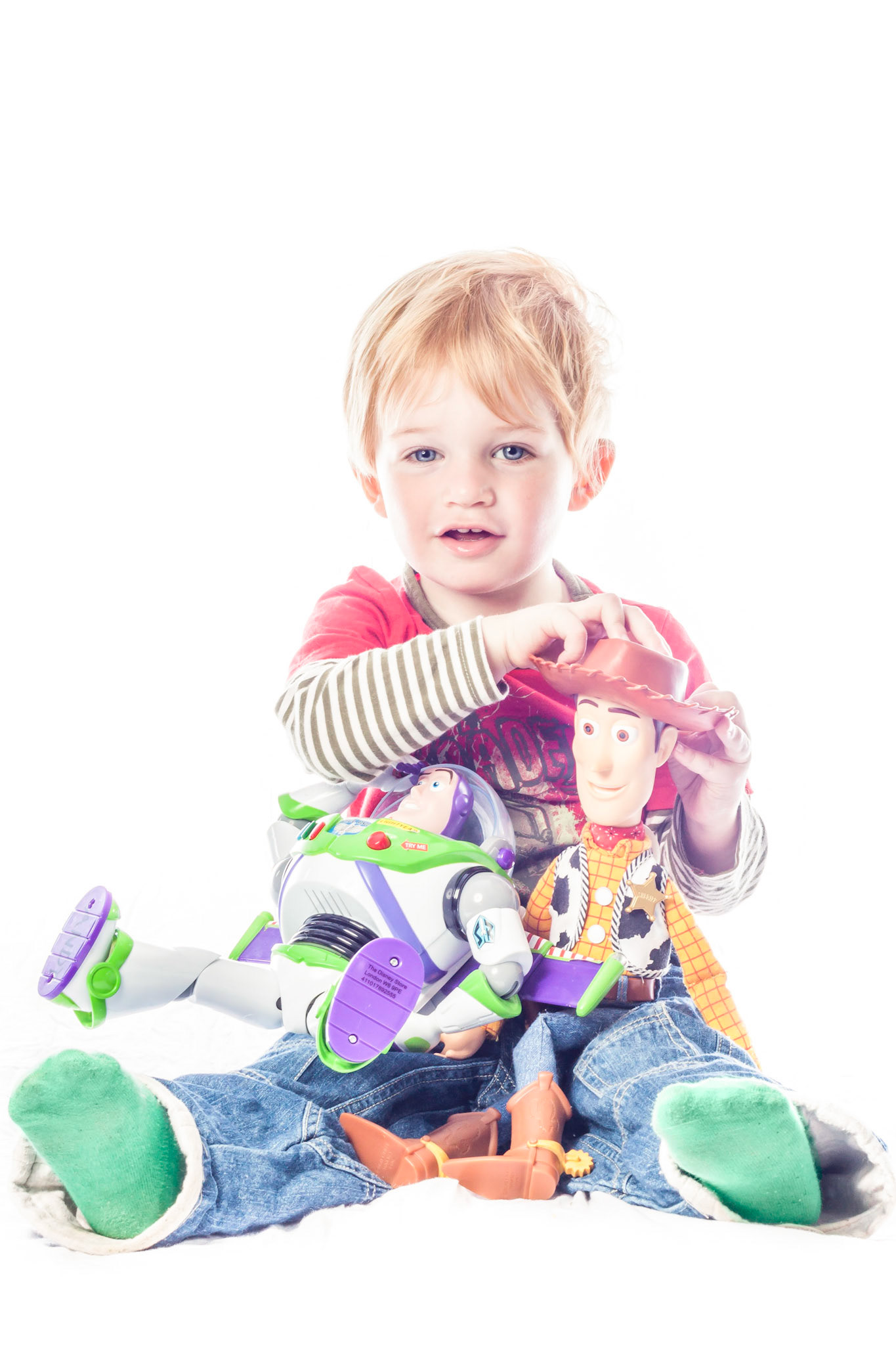 If Andy from Toy Story was a real boy...Lighting info:  Single beauty dish front camera left 2/3rds power.  2 strobes lighting background full power