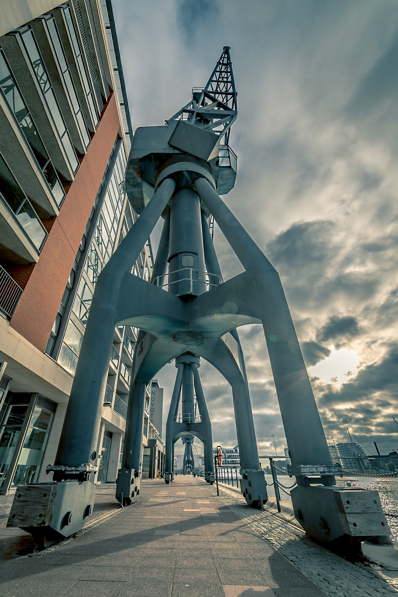 Visited the Excel centre for work and obviously took my camera.  Loved this moody shot of one of the cranes in Royal Victoria Dock.