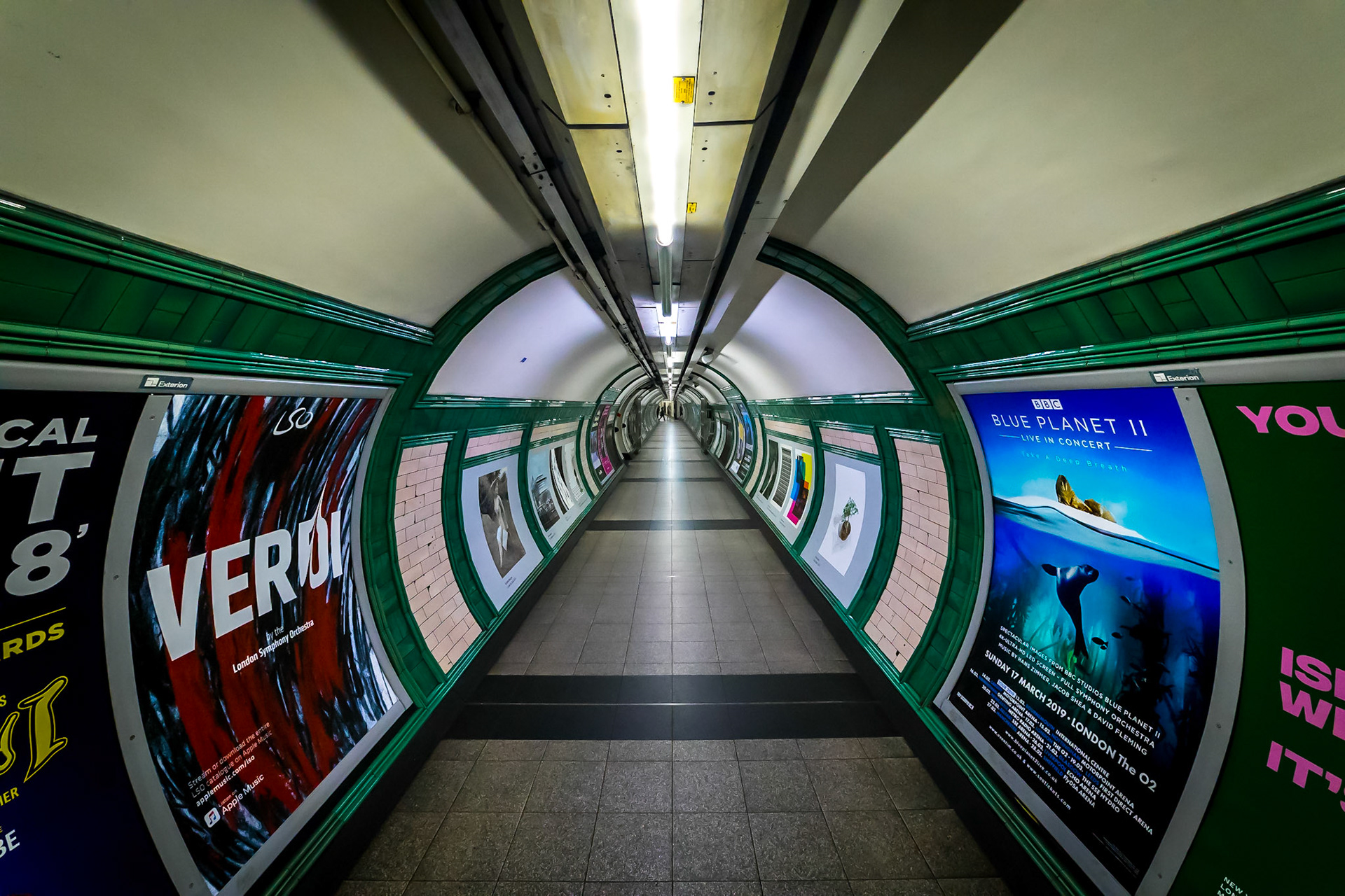 Love the green tiles in the passageways at embankment