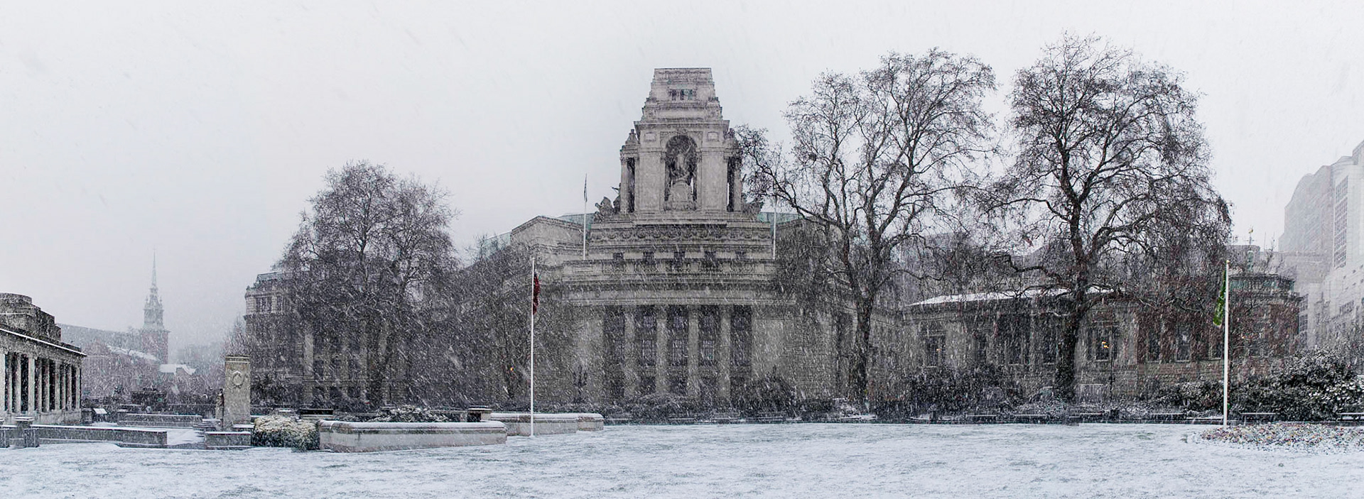 So hard to narrow it down to just one shot for this week.  The snow storms have made everything much more interesting.  Sadly on the day that this was taken it didn't start snowing until AFTER my lunch break but I snuck out when it really started coming down and my options were limited.  This was stitched from 8 images as my lense just wasn't wide enough.