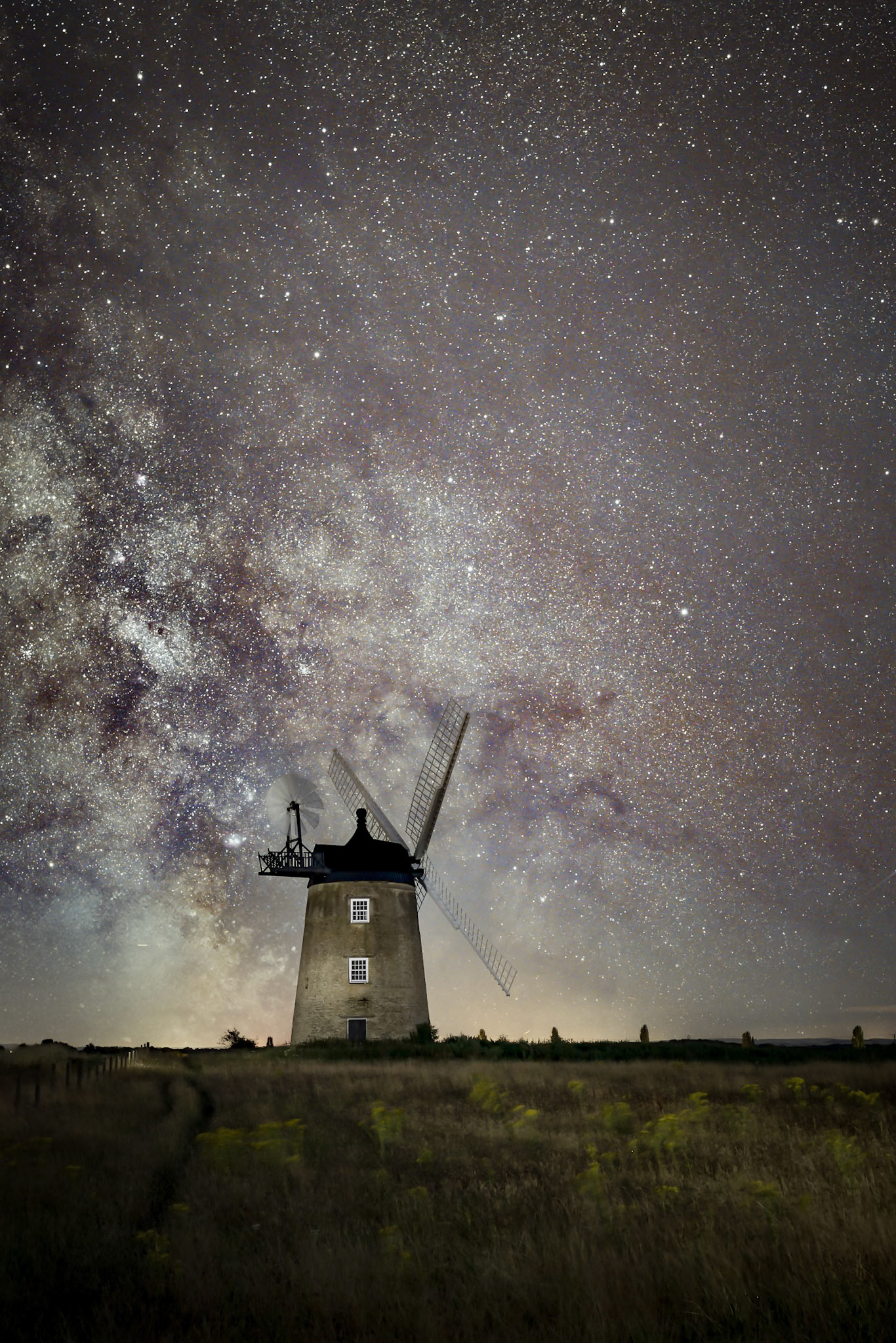Windmill Under the Stars