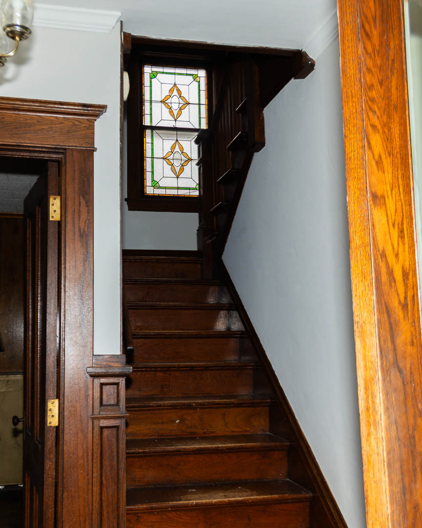 Main Hall - Looking East - Main Staircase to 2nd Floor