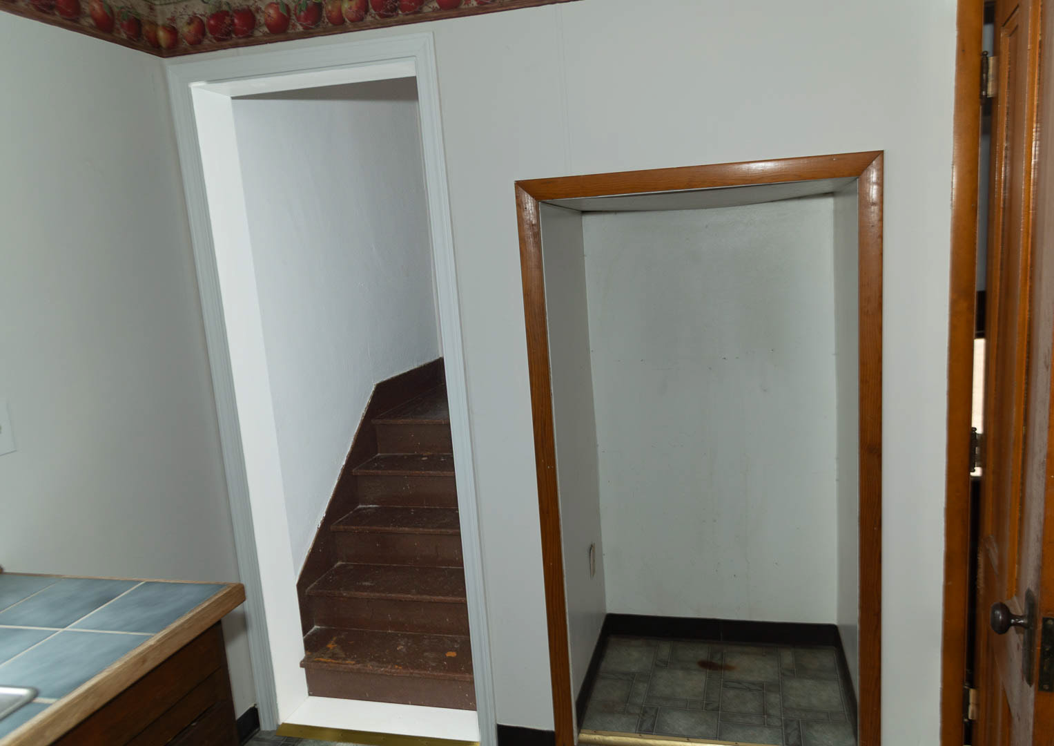 Kitchen - Looking to South East - "Servant" Stairs and Pantry