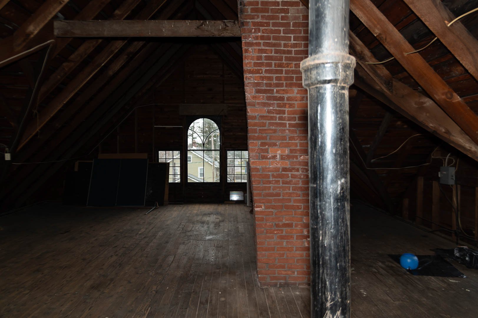 3rd Floor (Attic) - Looking to North from Top of Entry Stairs
