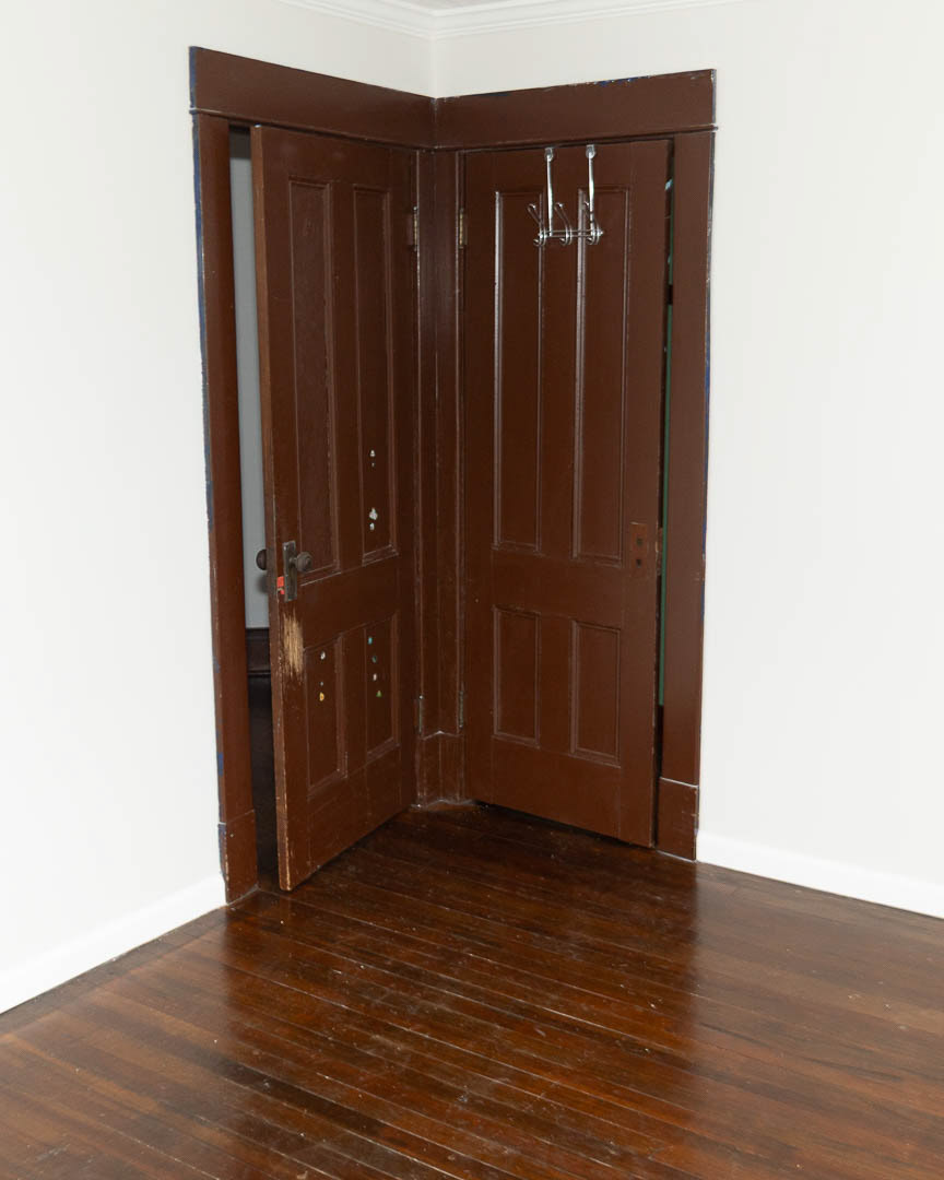 2nd Floor North East bedroom - Looking to South West Corner - Left Door is Entry, Right Door is Closet