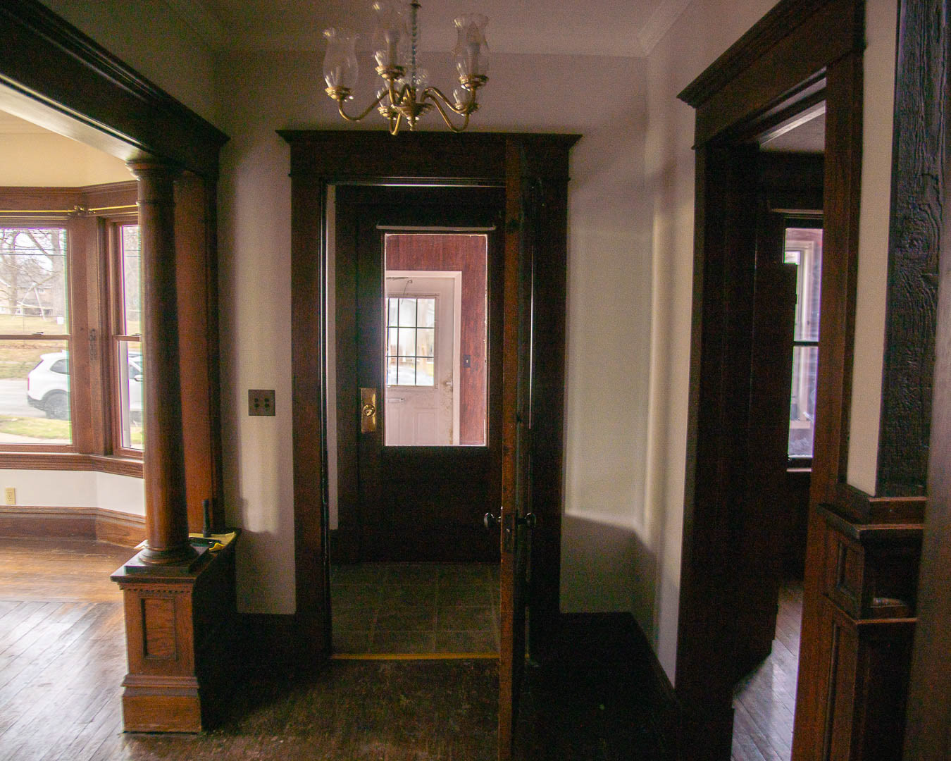 Main Hall Looking North at Main Entry and Breezeway