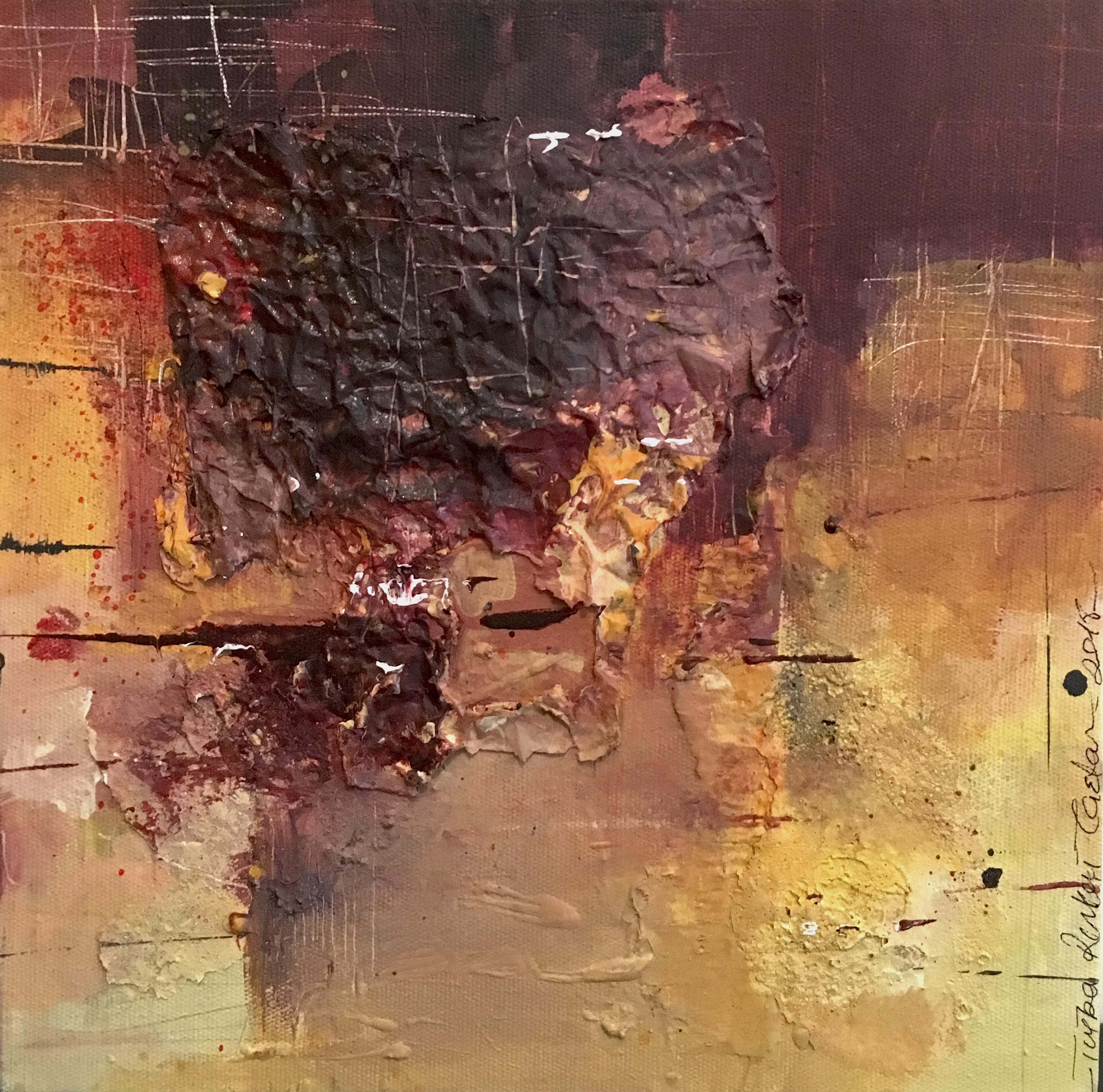 Untitled, 2018, 25x25 cm, Mixed Media on Canvas