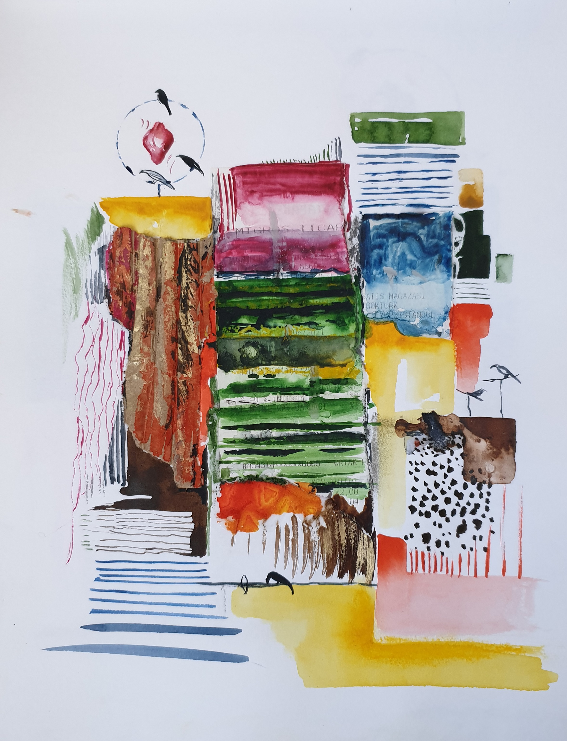 Sketchbook, Composition No: 11, 2022, Mixed media on paper