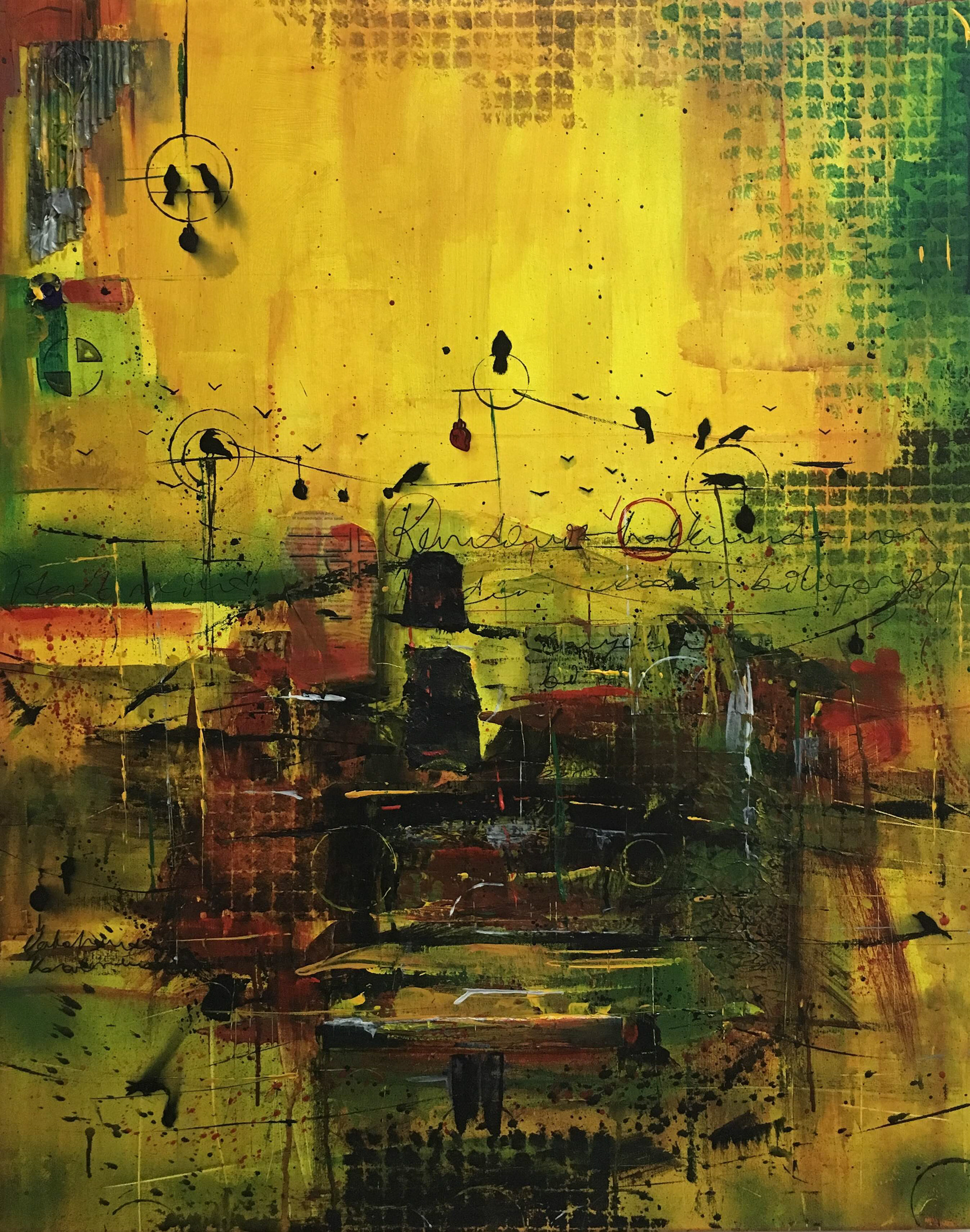 Foresee-1, 100x80 cm, 2016, Mixed Media on Canvas, Private Collection