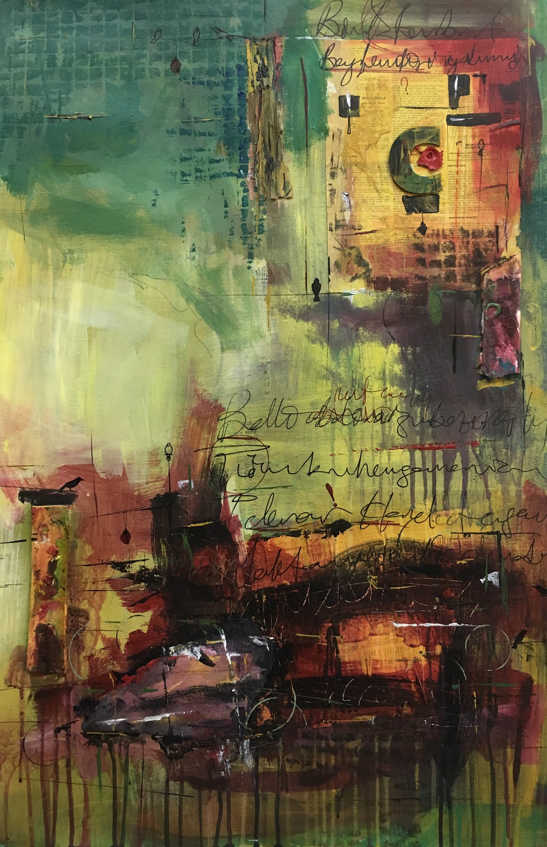 Plurality, 2015, 100x60 cm, Mixed Media on Paper