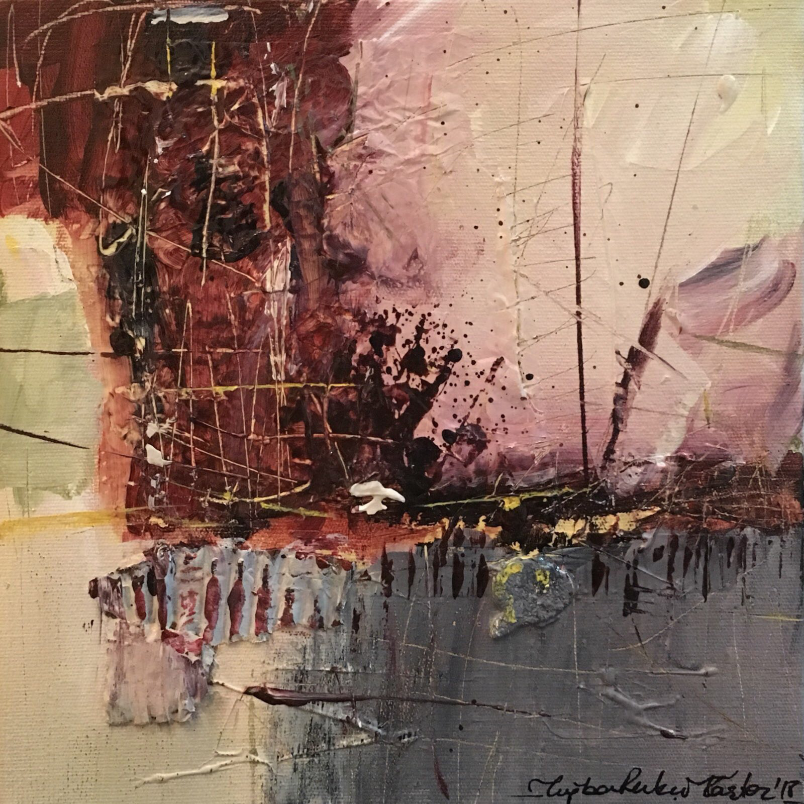 Untitled, 2018, 25x25 cm, Mixed Media on Canvas, Private Collection