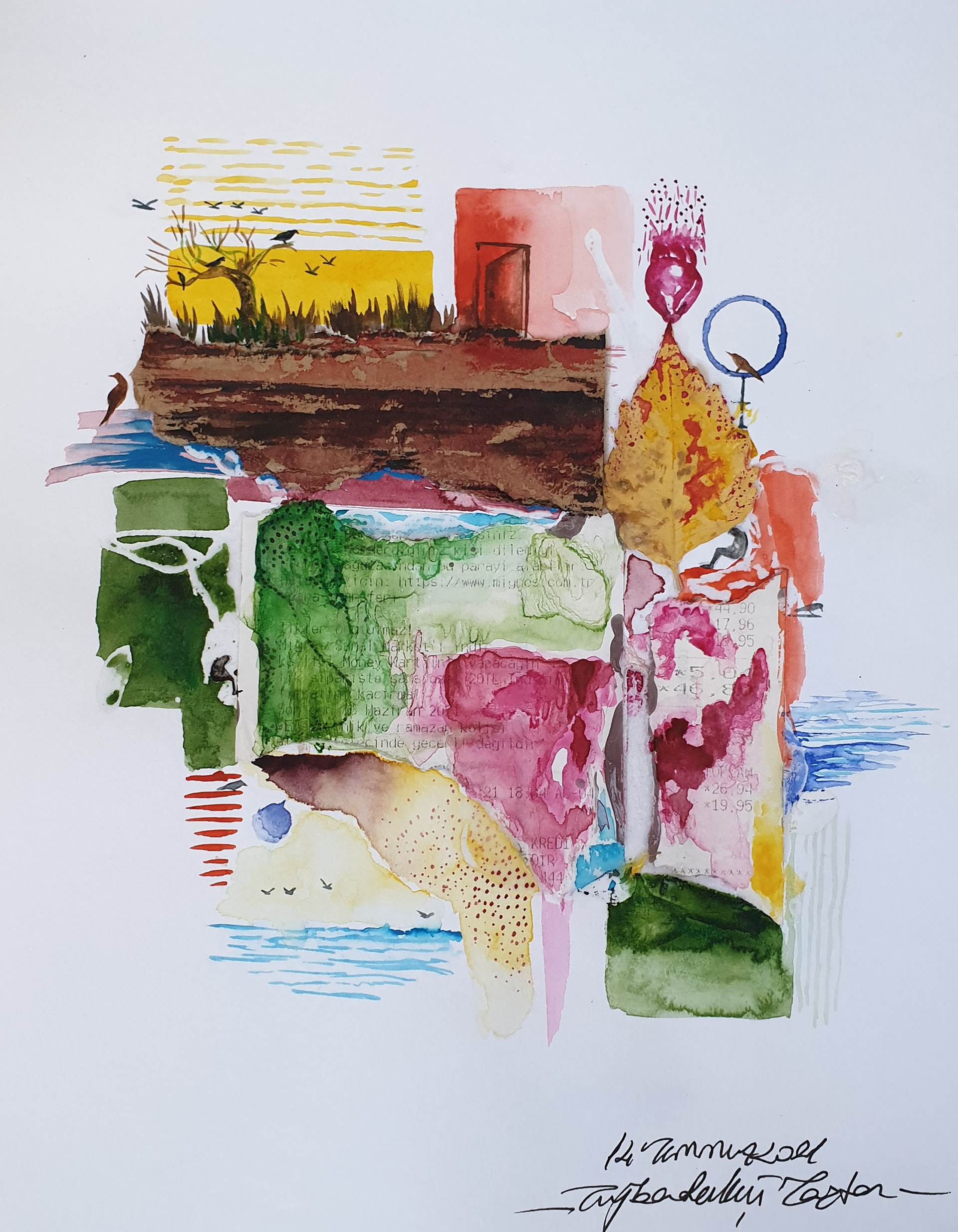 Sketchbook, Composition No: 13, 2022, Mixed media on paper