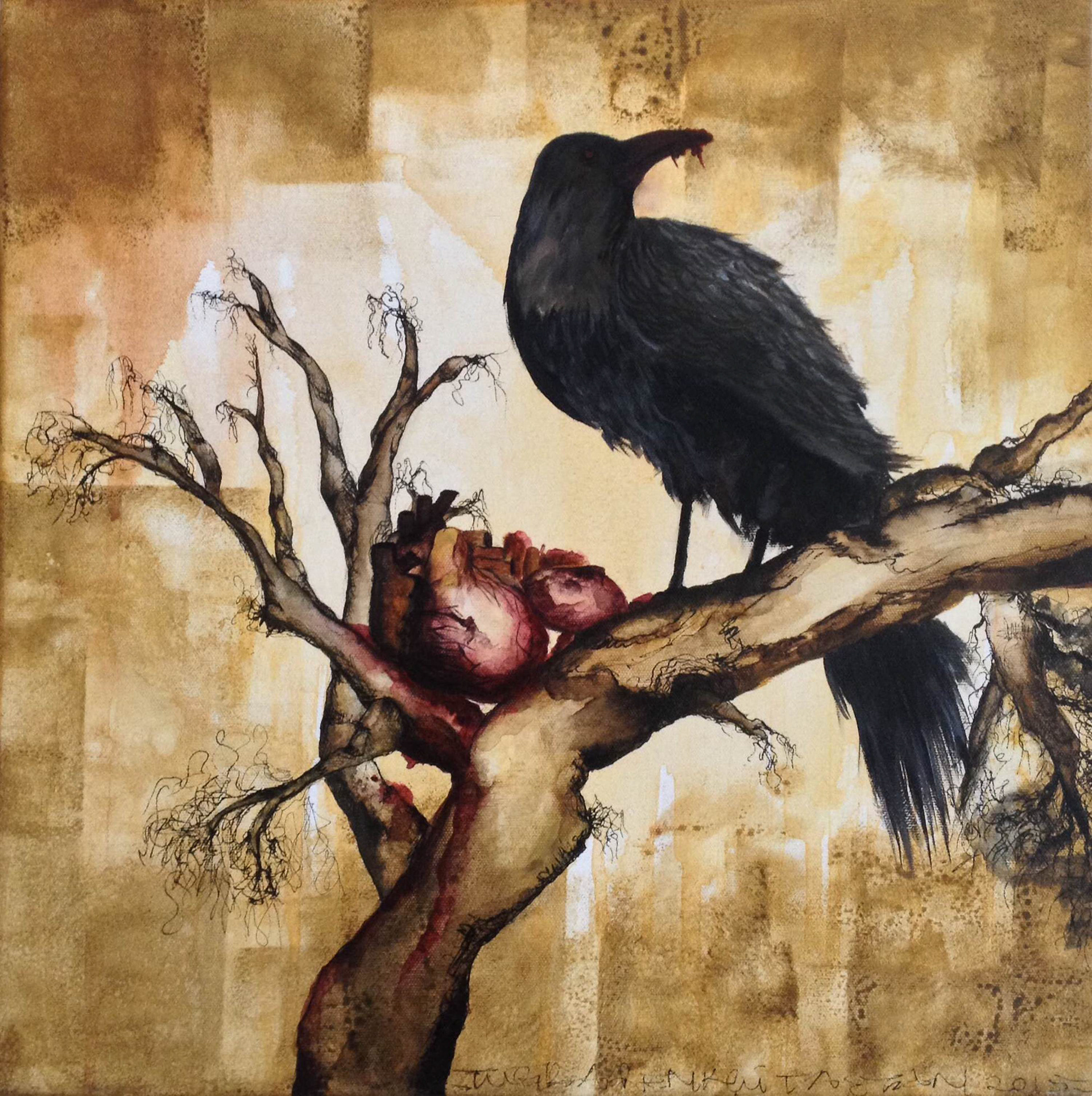  Composition-4, 2015, Mixed Media on Canvas, 45x45cm