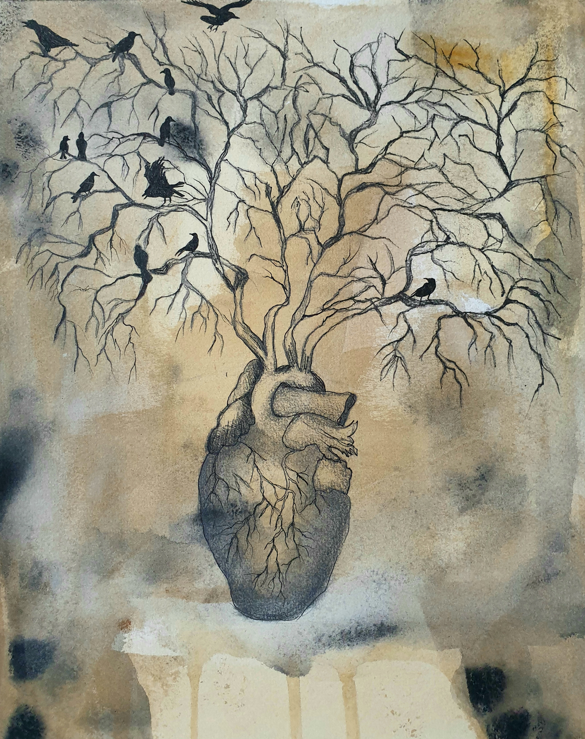 Untitled, 2015, Mixed Media on Paper, 30.5x22.9 cm