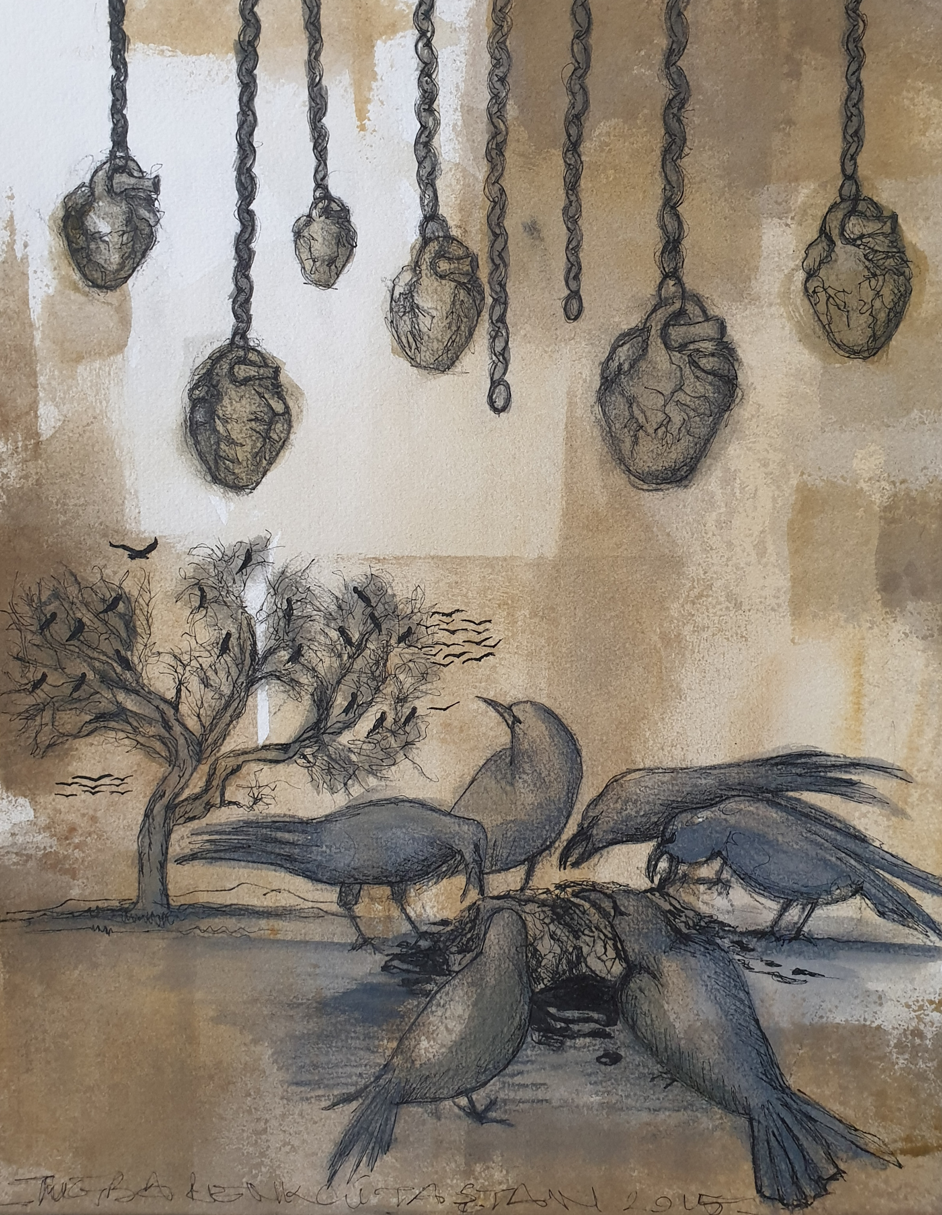 Untitled, 2015, Mixed Media on Paper, 30.5x22.9 cm