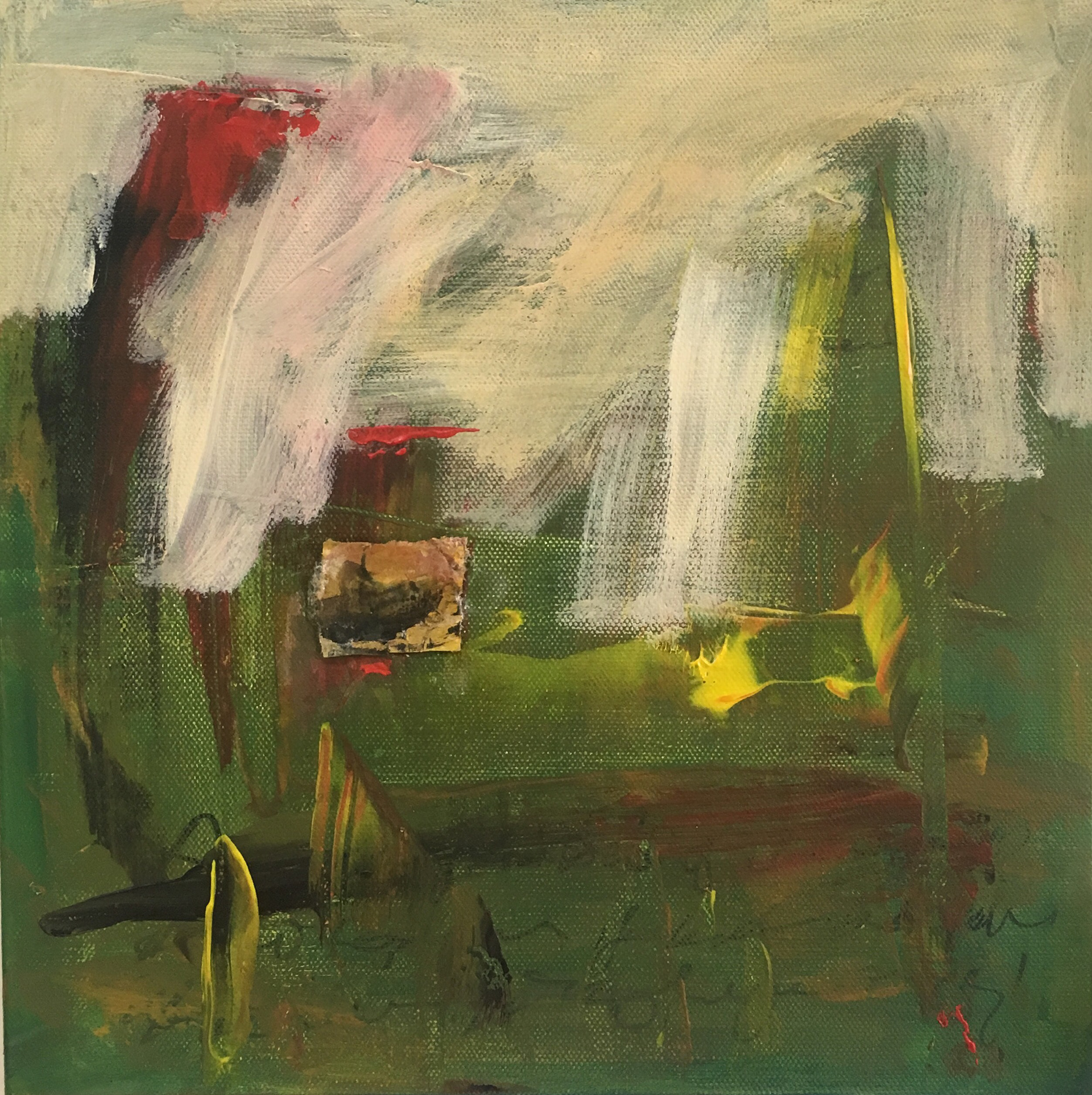 Untitled, 2016, 25x25 cm, Mixed Media on Canvas, Private Collection