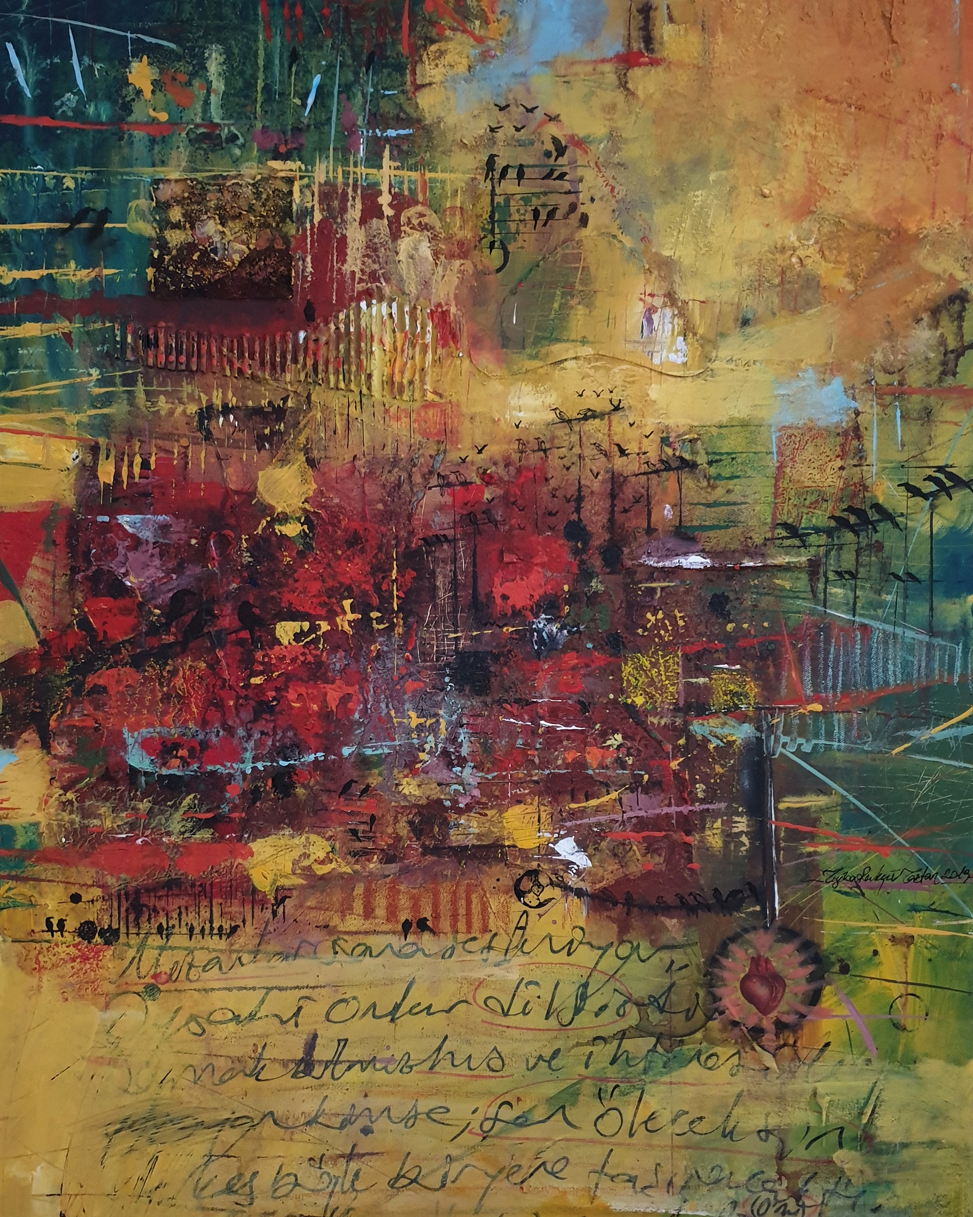 Untitled, 2019, 80x60 cm, Mixed Media on Canvas