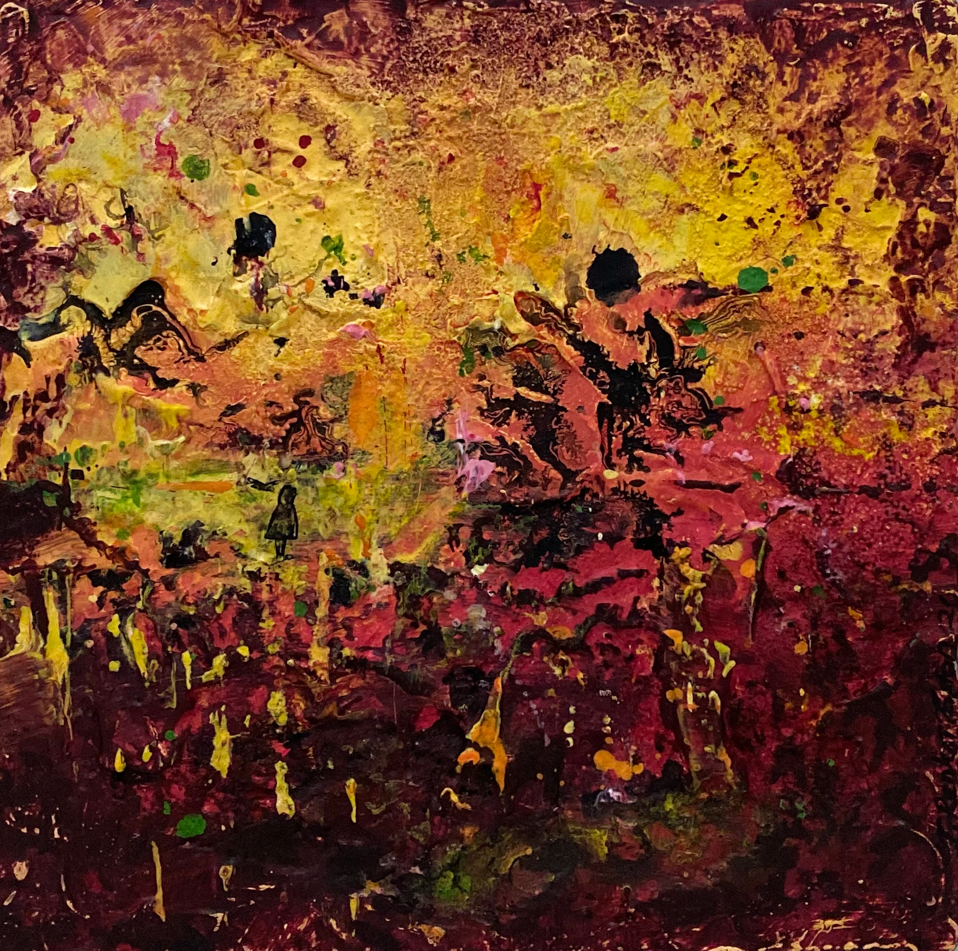 Untitled, 2021, 20x20 cm, Mixed Media on Canvas, Private Collection