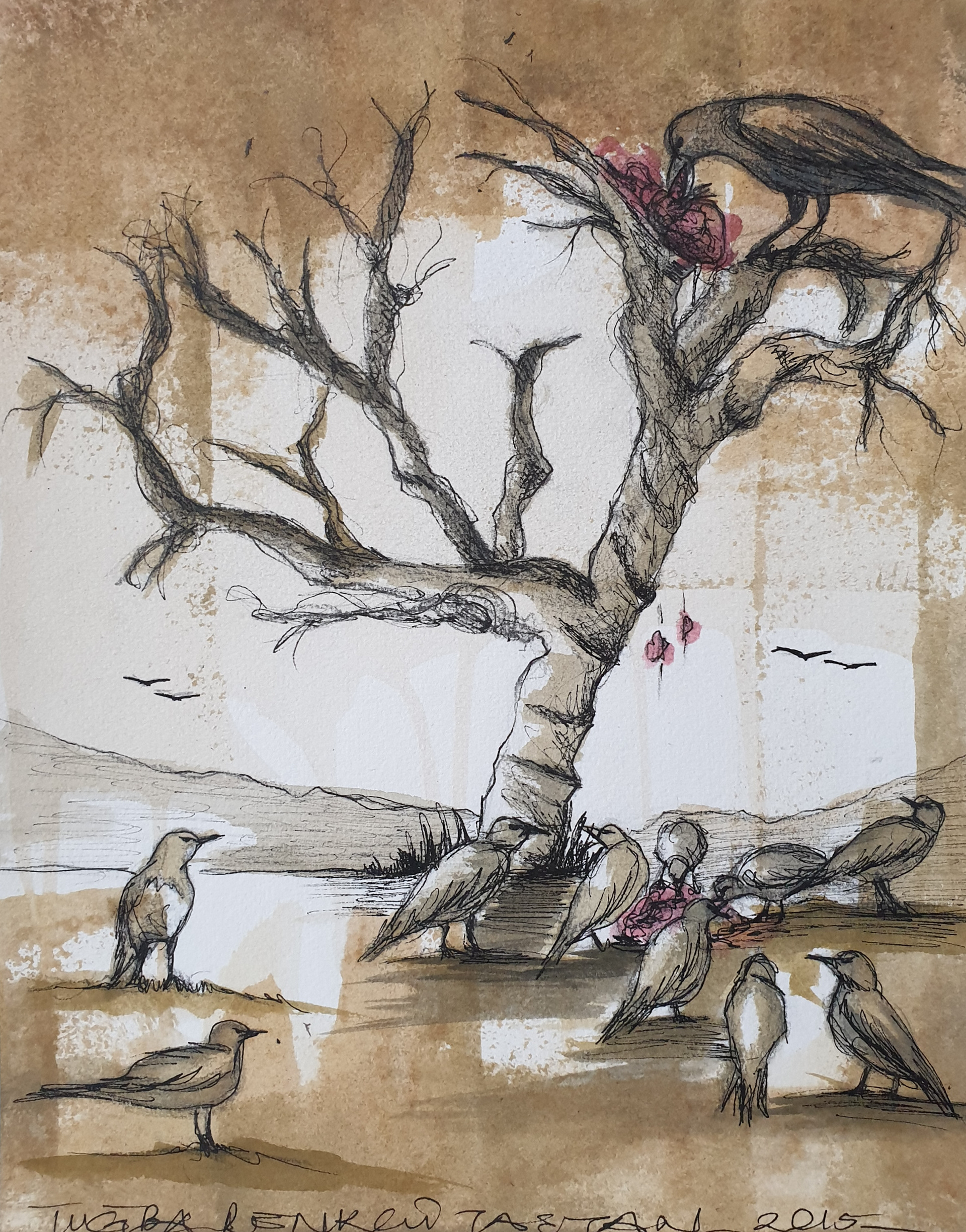 Untitled, 2015, Mixed Media on Paper, 30.5x22.9 cm