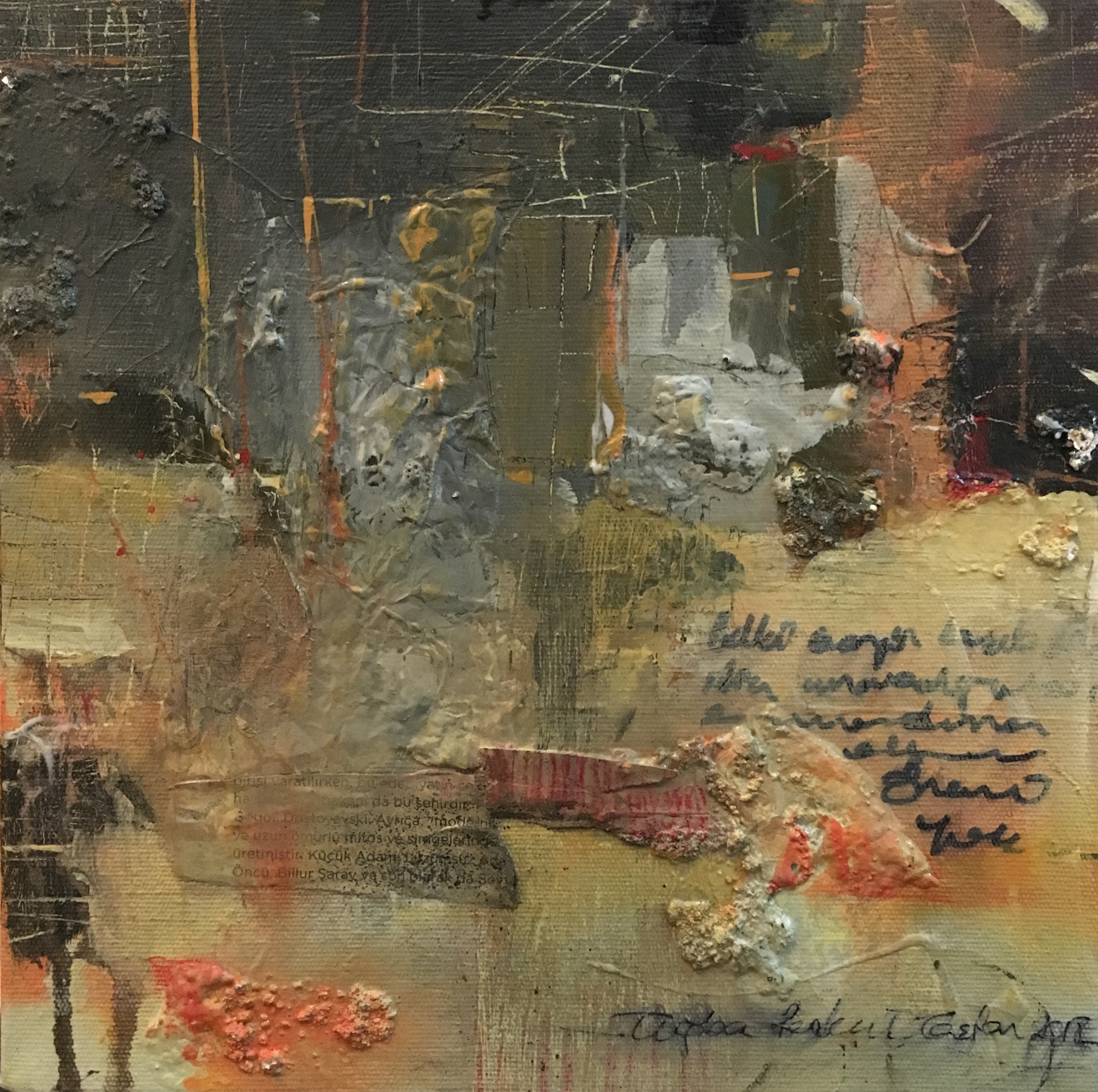 Untitled, 2018, 25x25 cm, Mixed Media on Canvas