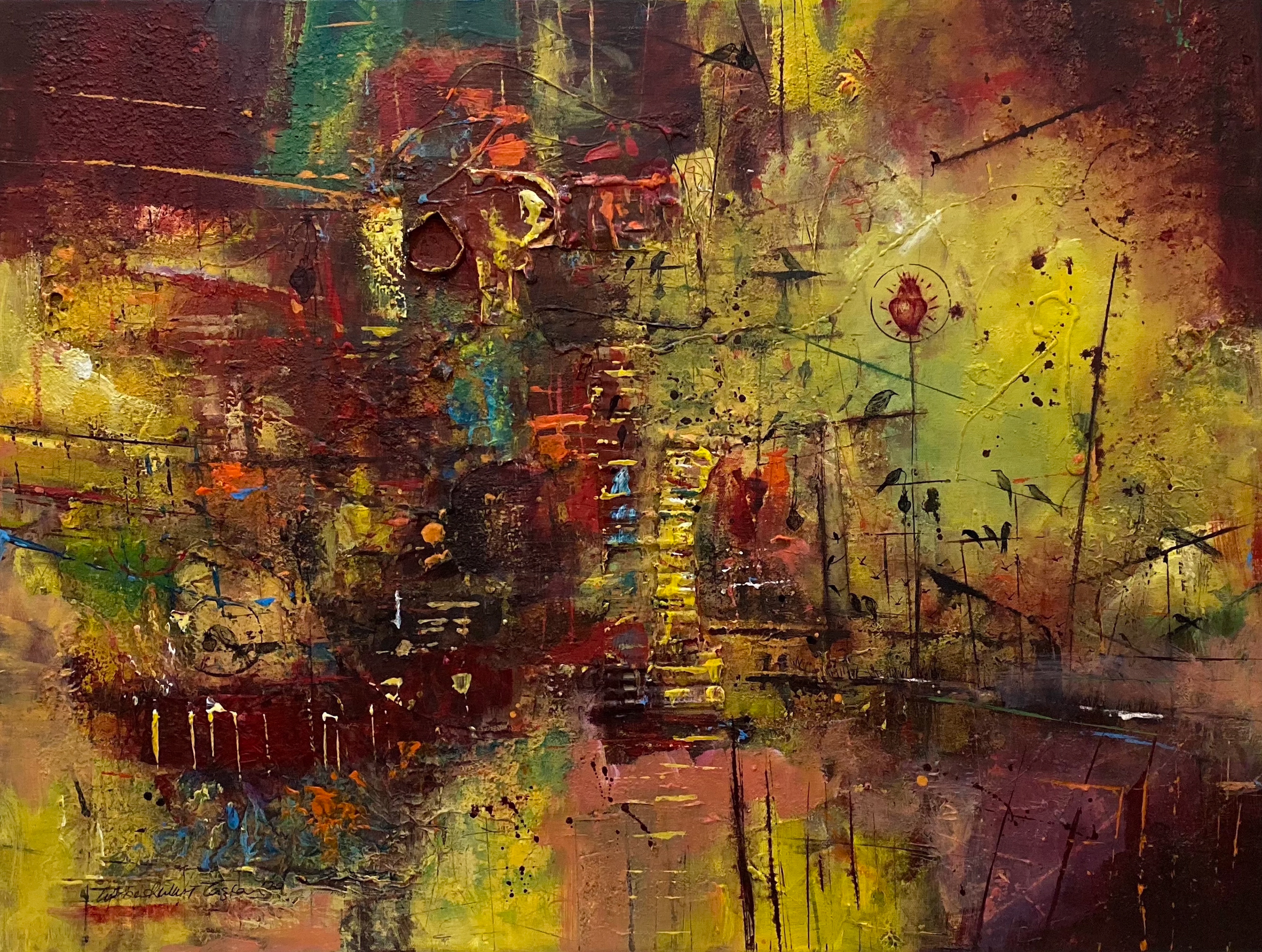 Composition 12, 2020, Mixed Media on Canvas, 60x80 cm