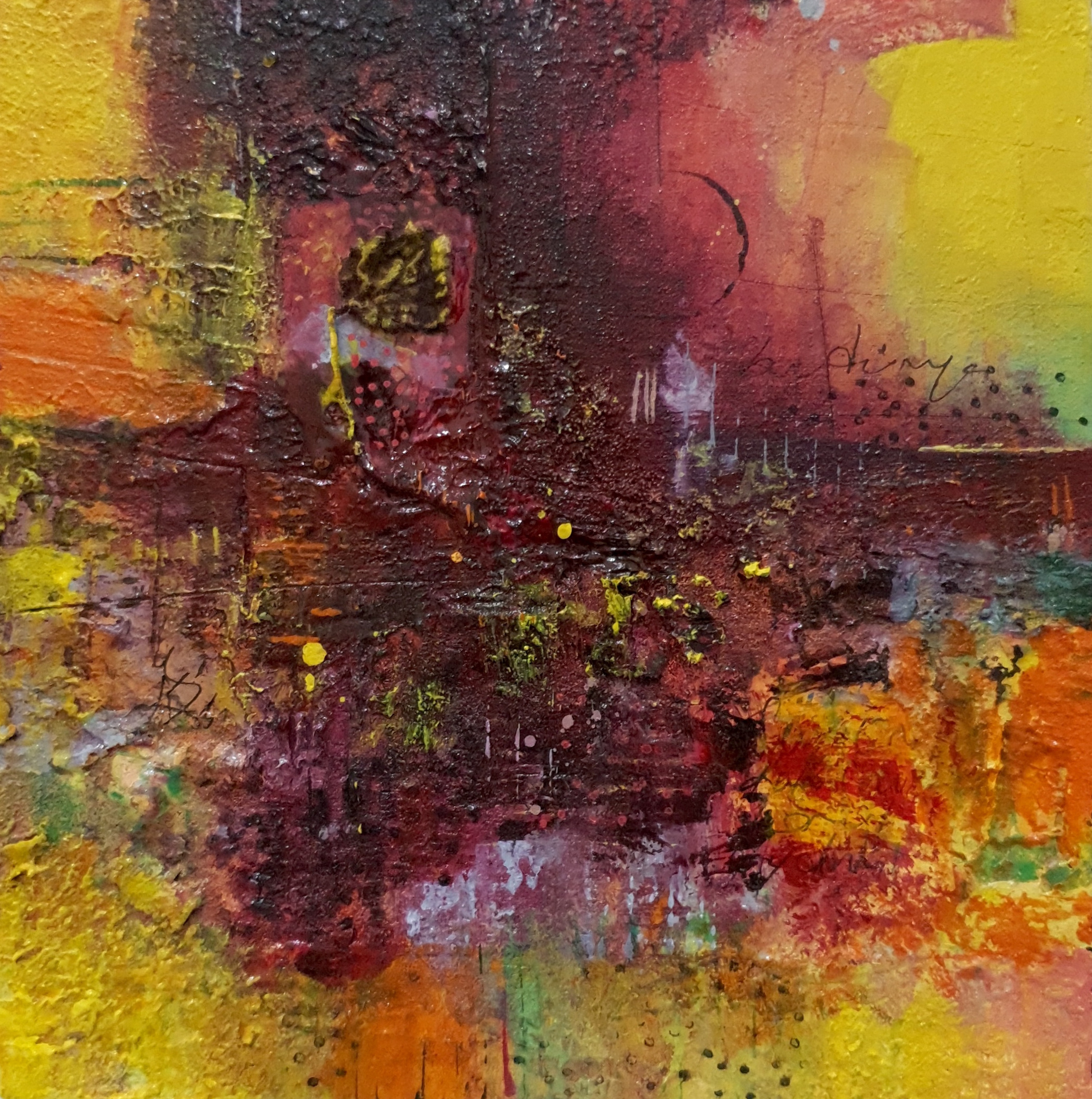 Untitled, 2022, 25x25 cm, Mixed Media on Canvas