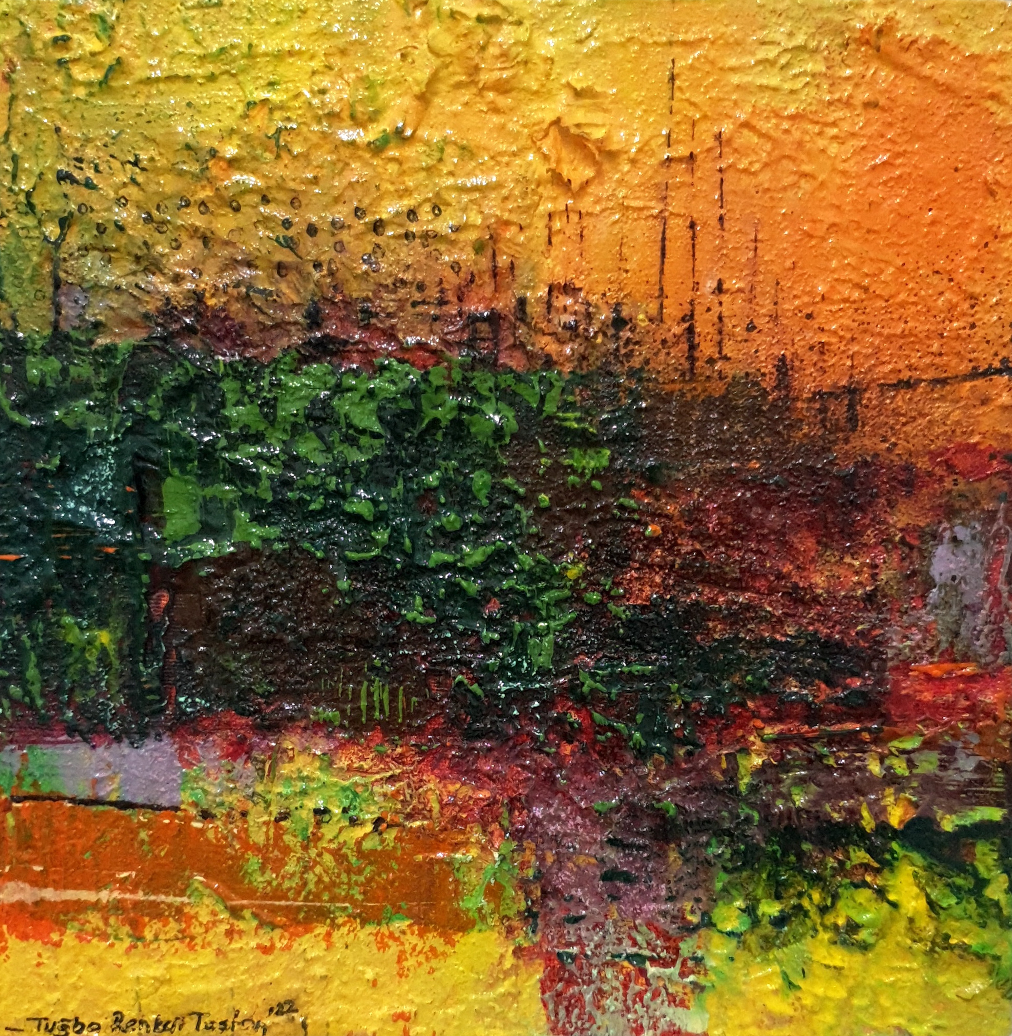 Untitled, 2022, 25x25 cm, Mixed Media on Canvas