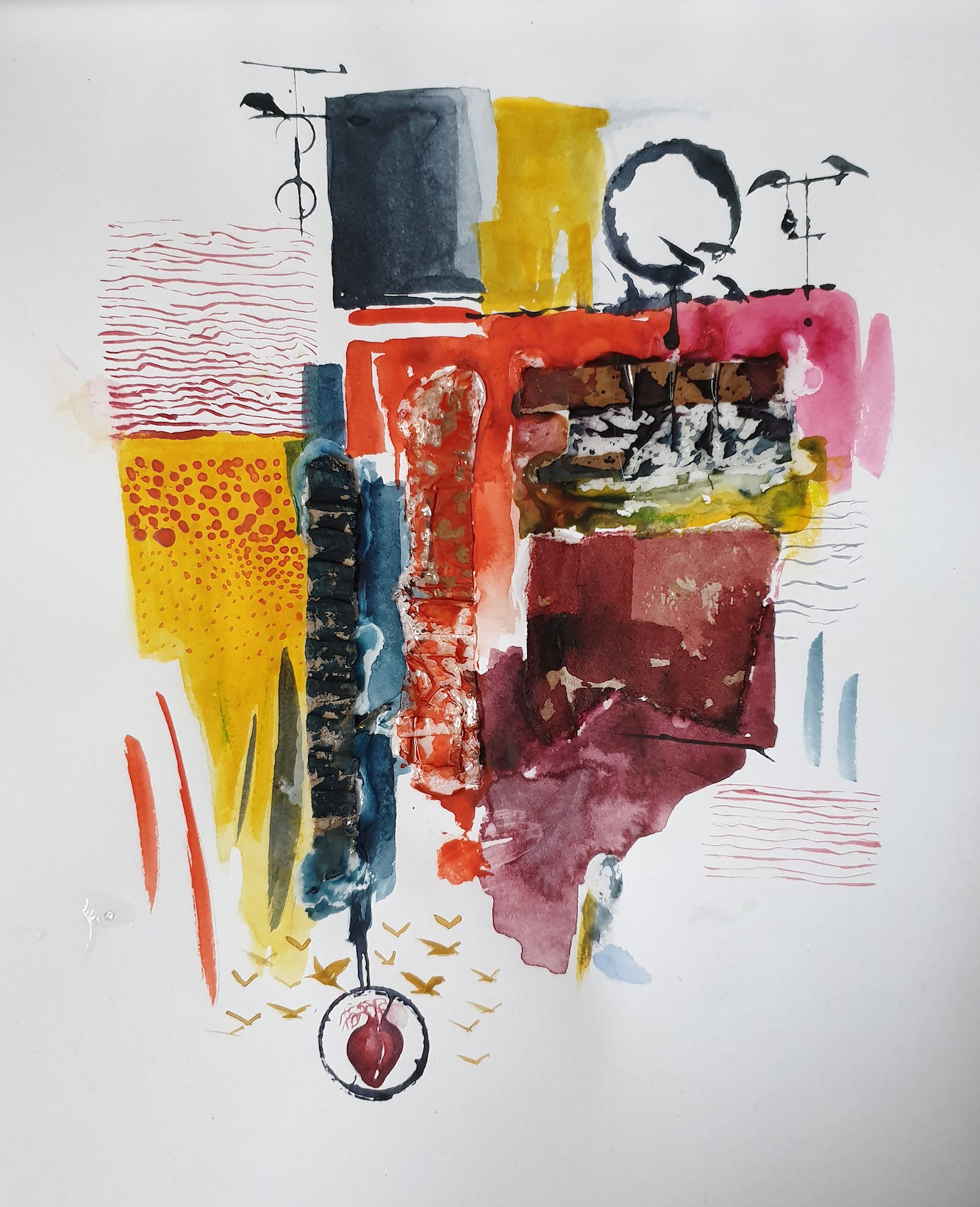 Sketchbook, Composition No: 10, 2022, Mixed media on paper