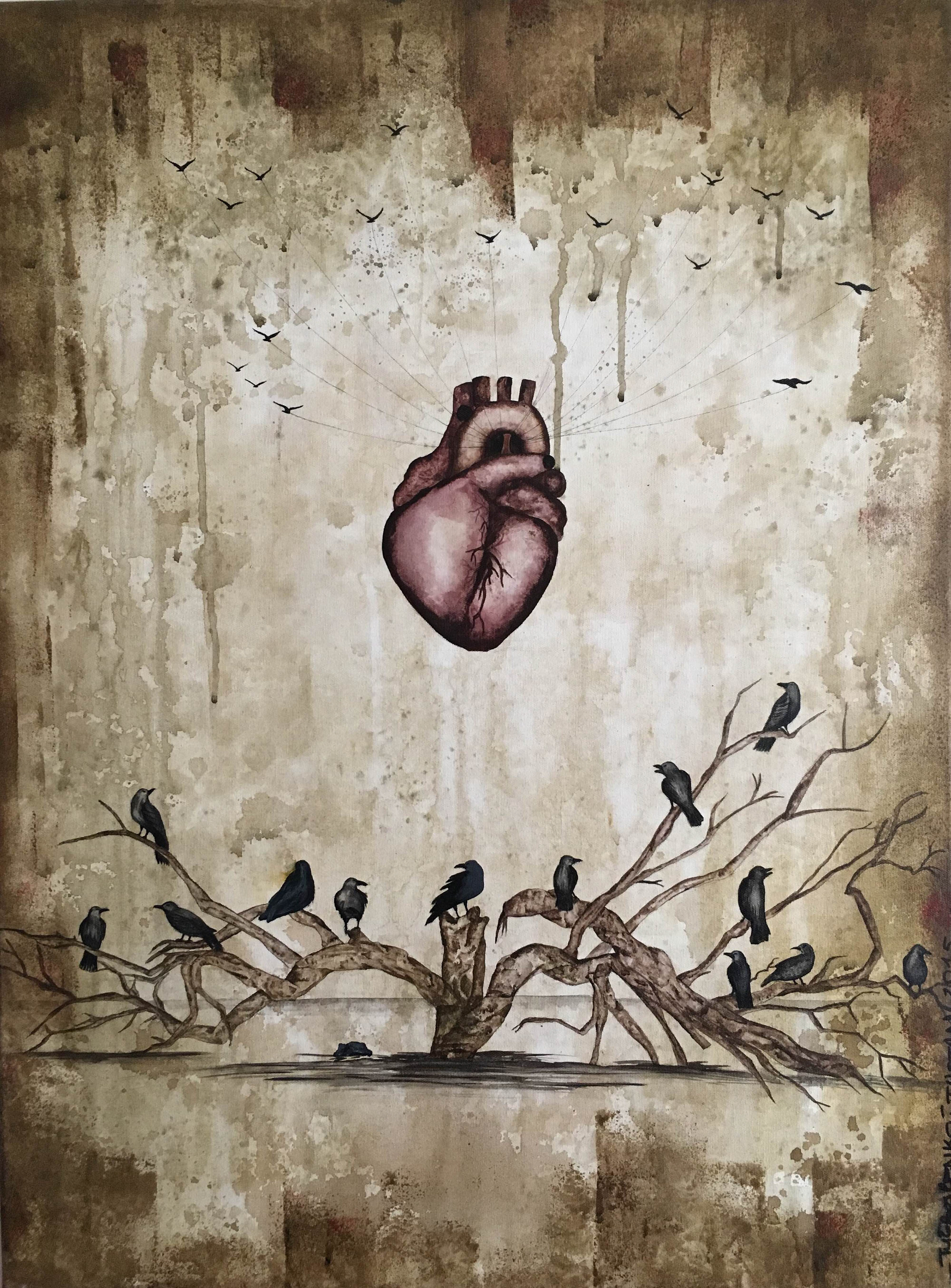 Composition-6, 2015, Mixed Media on Canvas, 80x60 cm, Private Collection