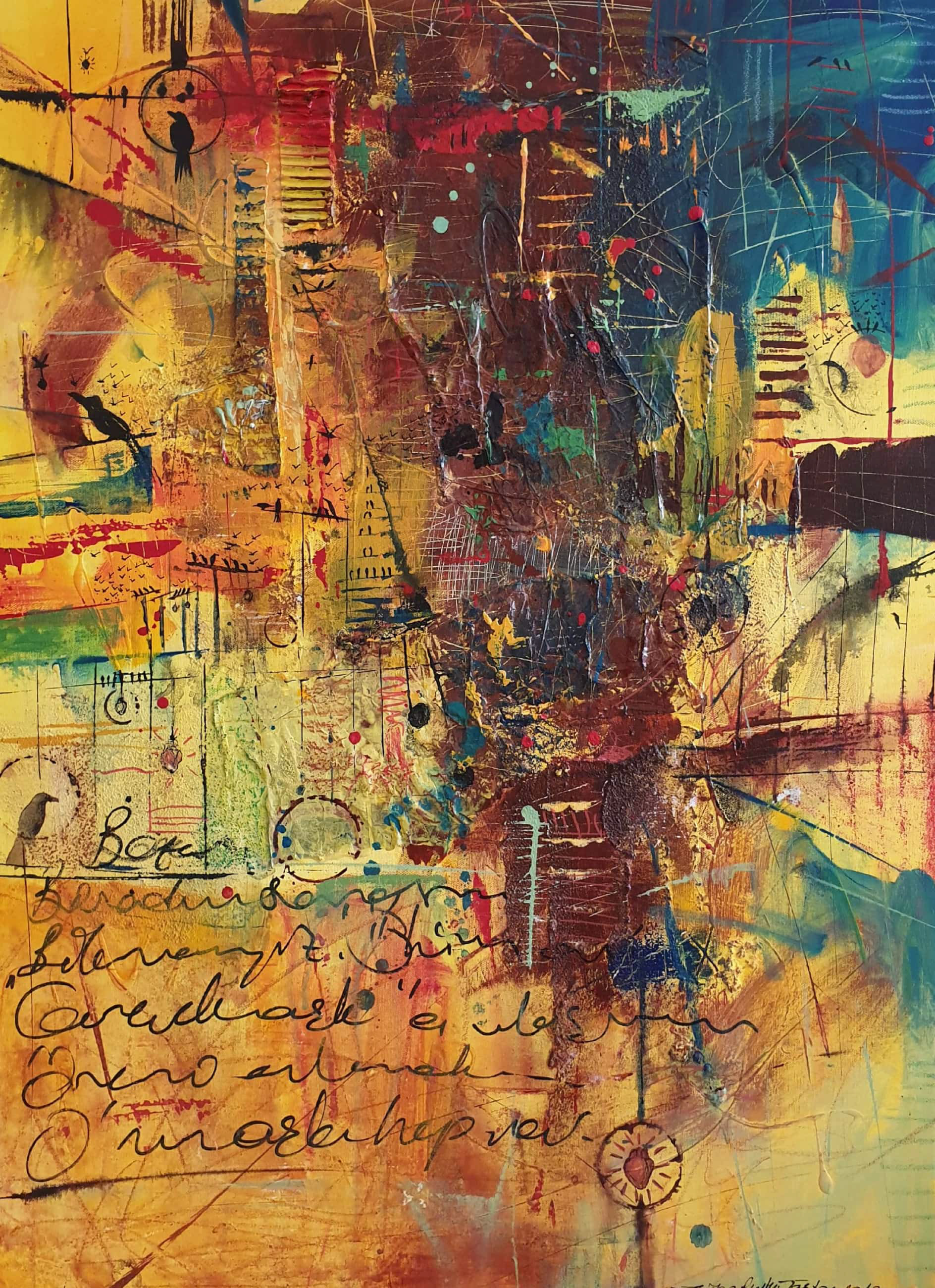 Untitled, 2019, 80x60 cm, Mixed Media on Canvas