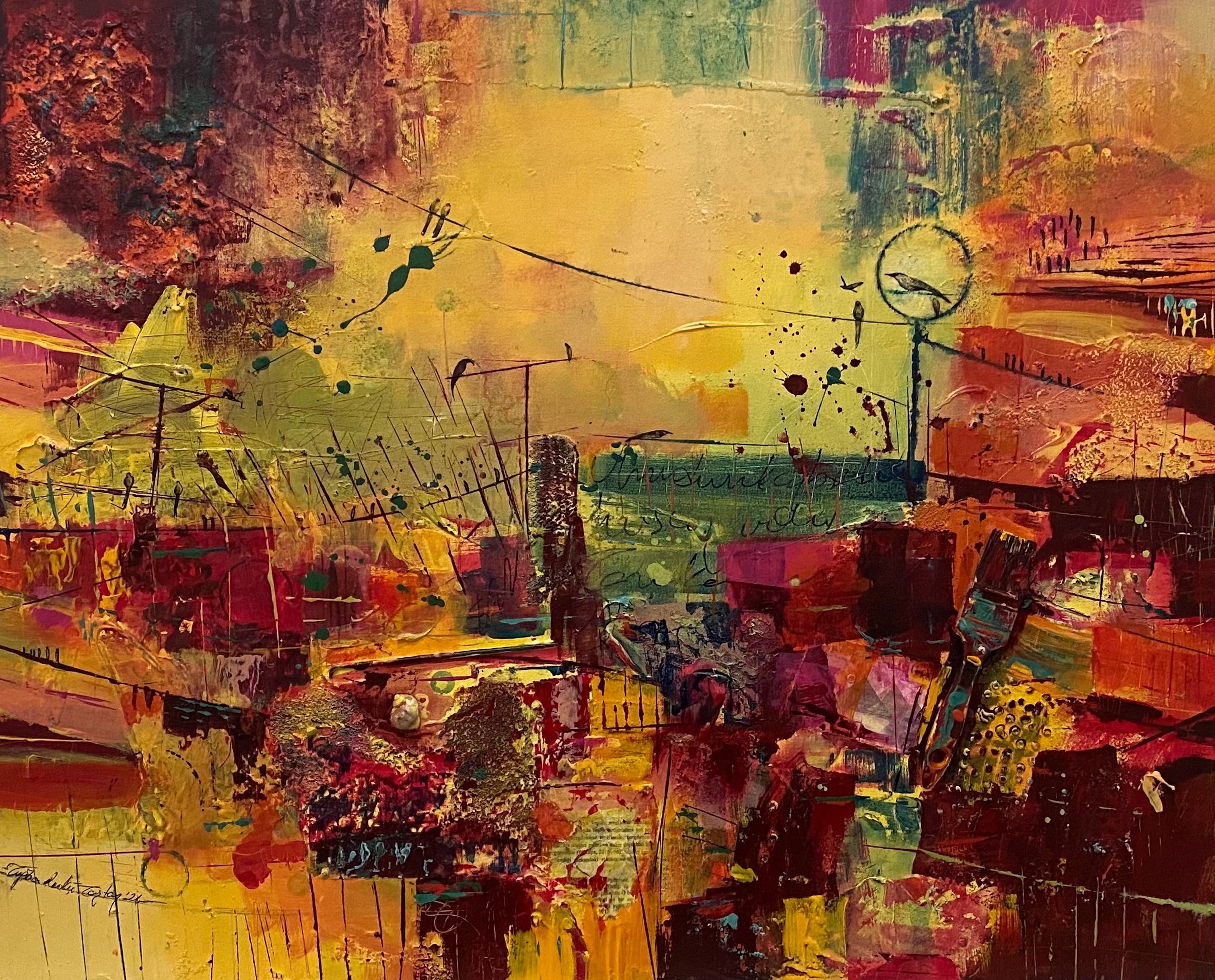 Composition 20, 2021, Mixed Media on Canvas, 73x92 cm