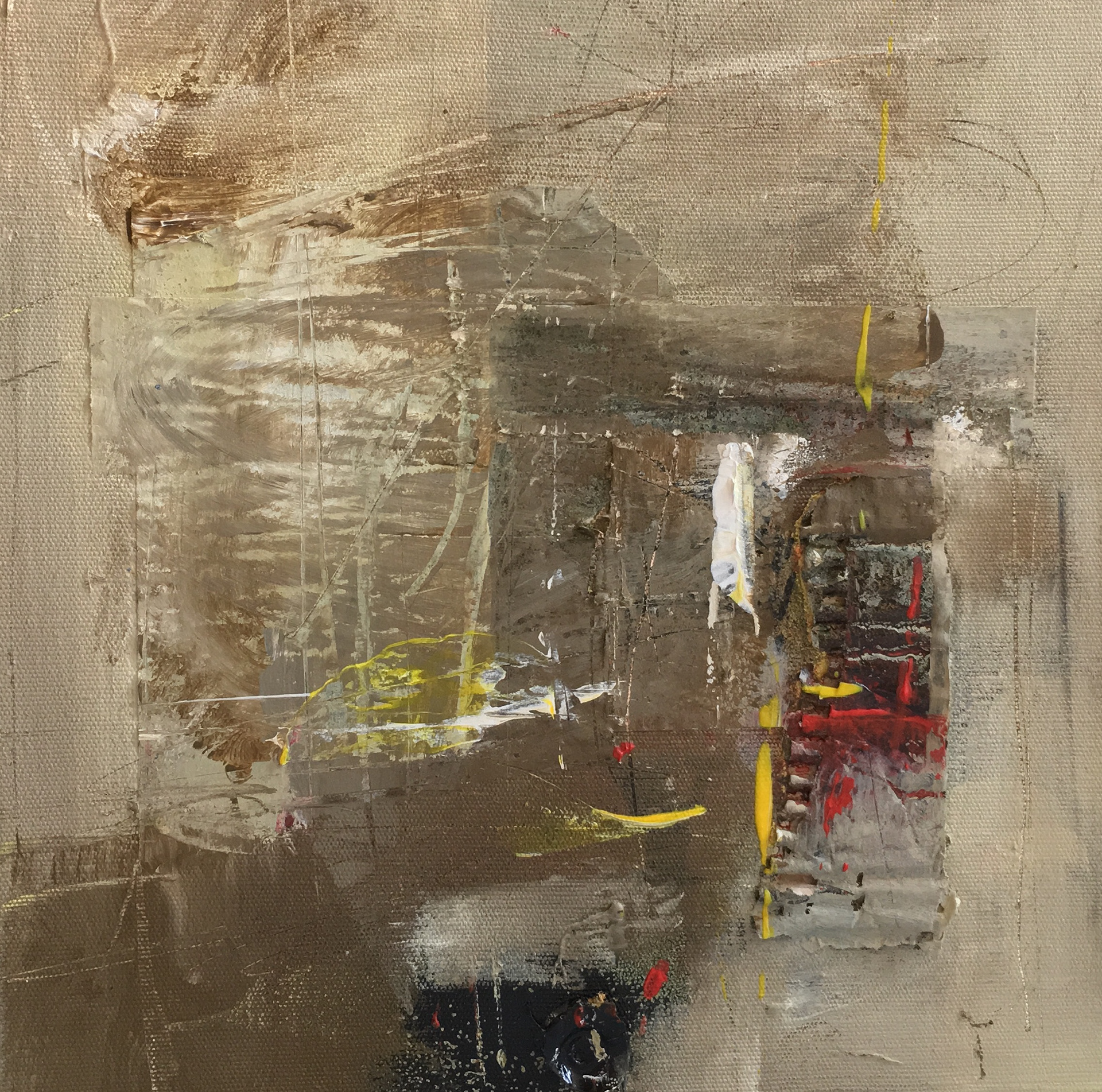 Untitled, 2018, 25x25 cm, Mixed Media on Canvas, Private Collection