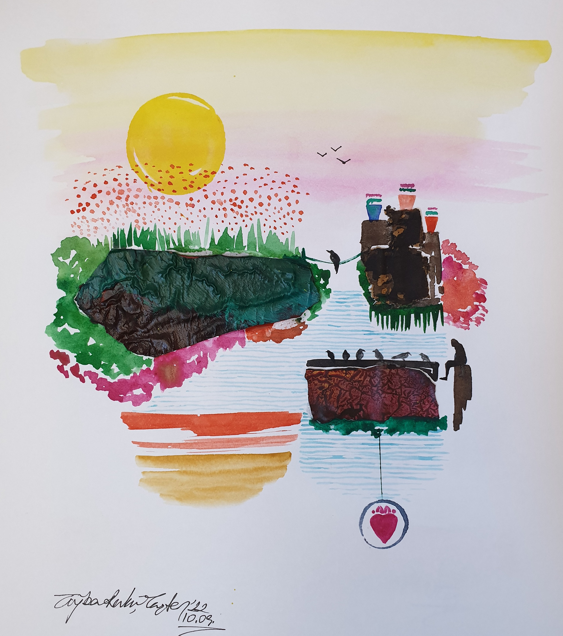 Sketchbook, Composition No: 35, 2022, Mixed media on paper