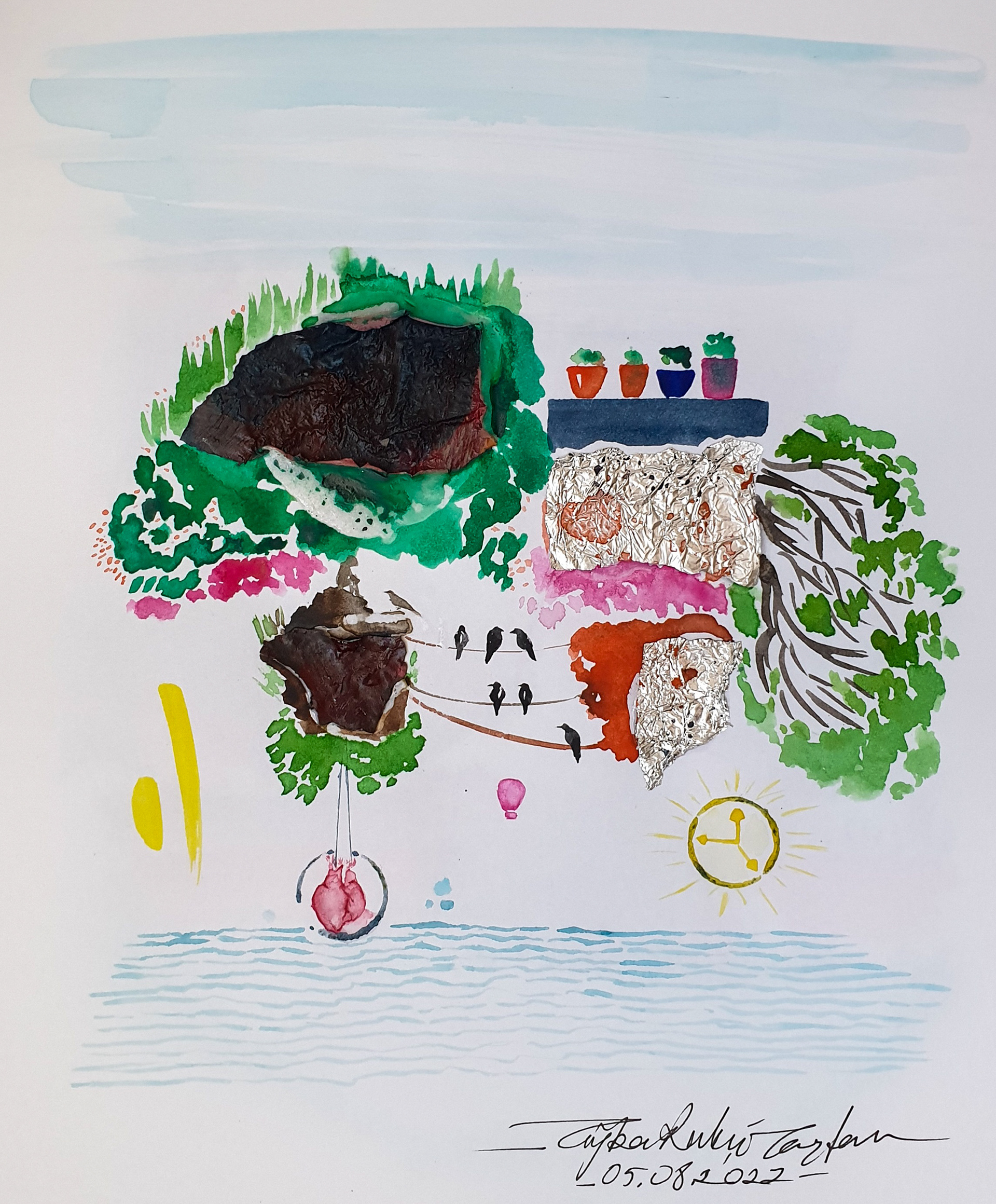 Sketchbook, Composition No: 29, 2022, Mixed media on paper