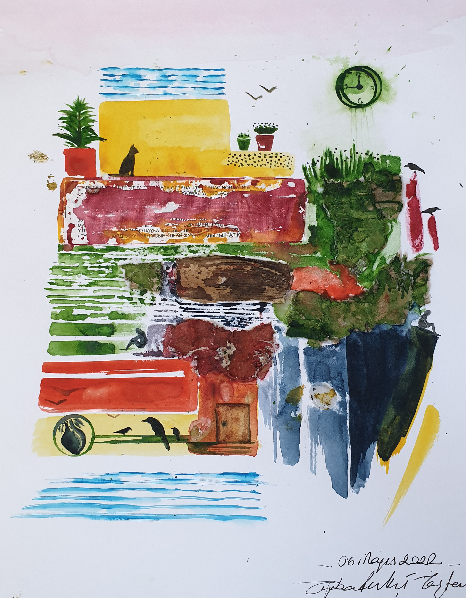 Sketchbook, Composition No: 15, 2022, Mixed media on paper