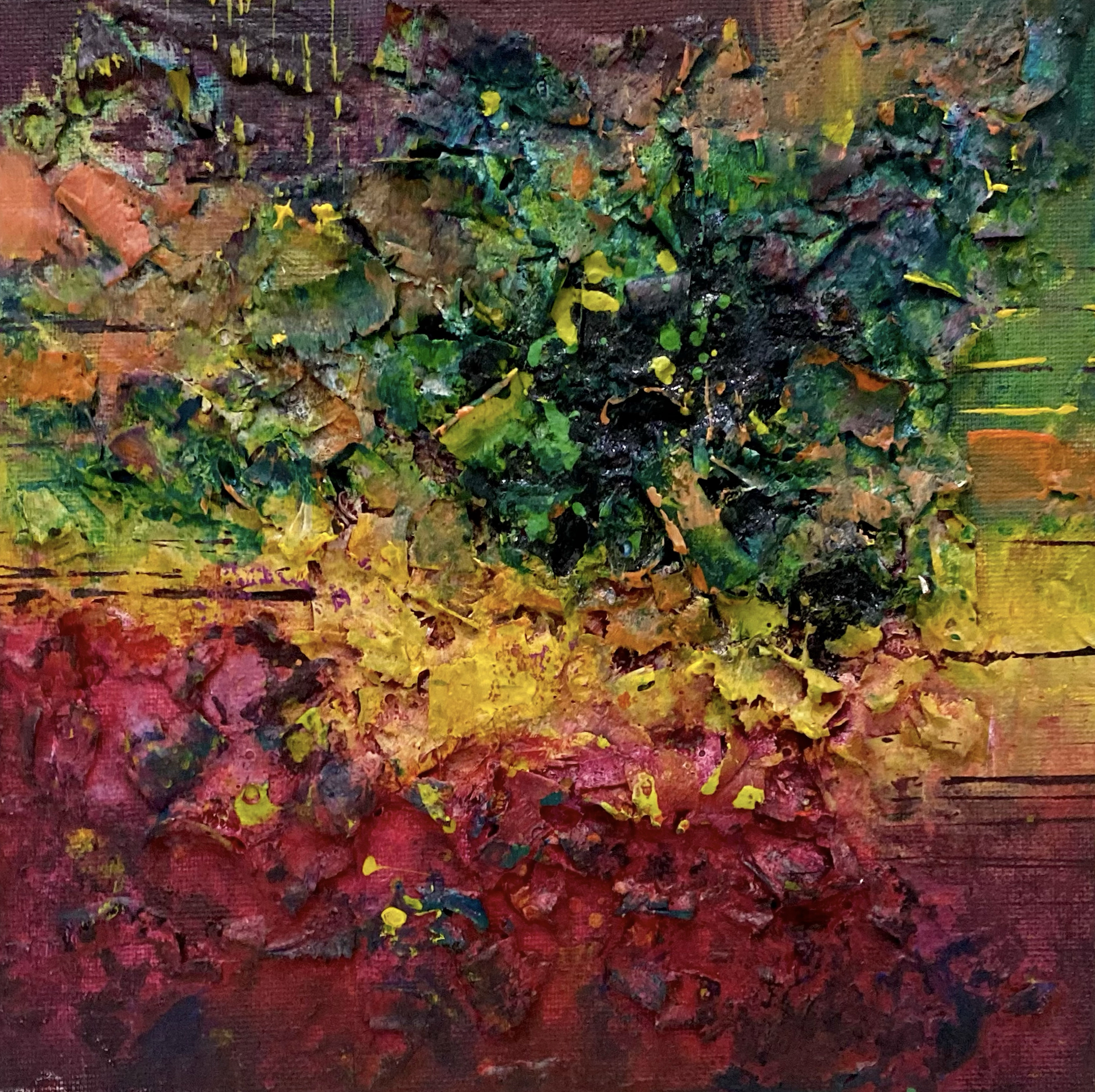 Untitled, 2022, 20x20 cm, Mixed Media on Canvas, Private Collection