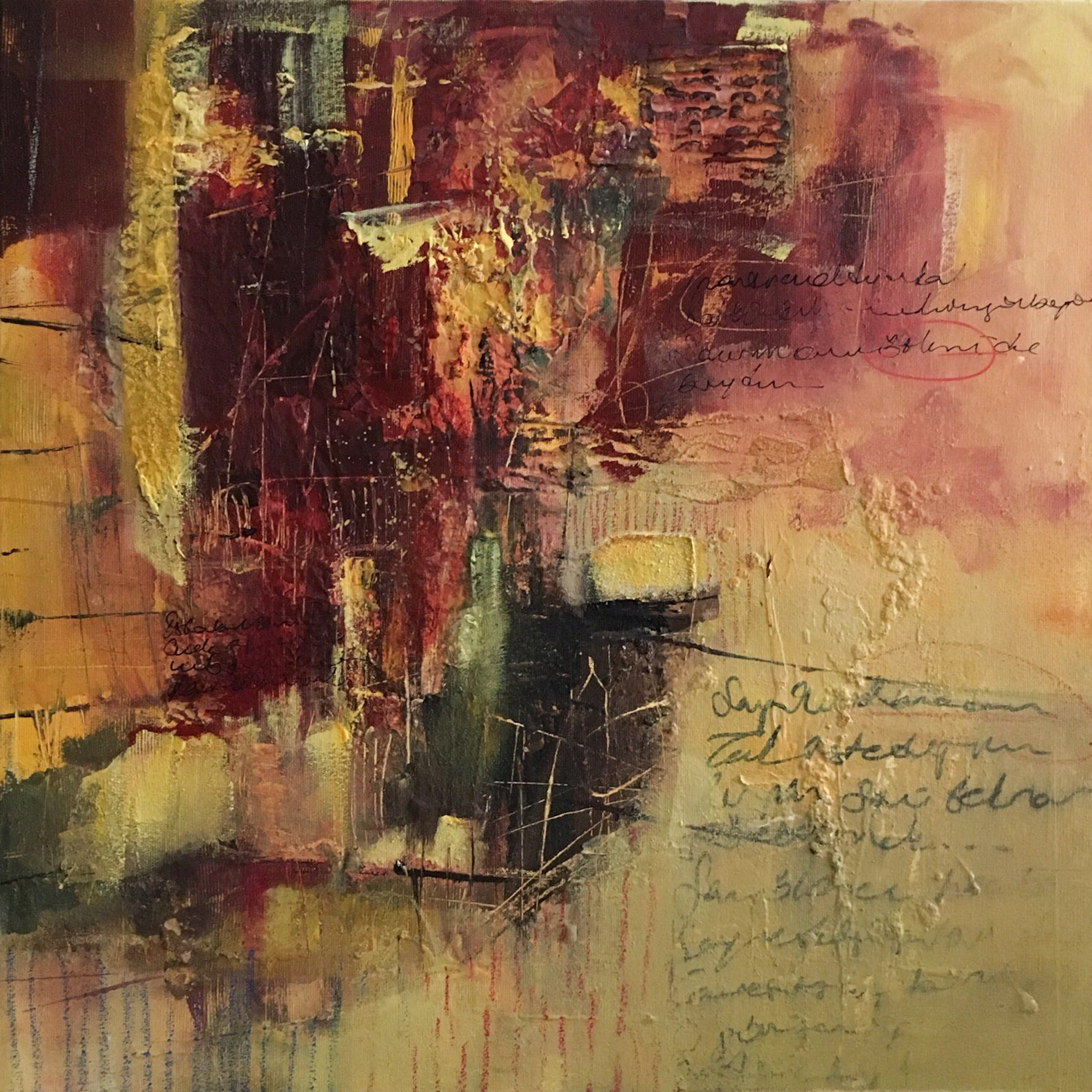 Karaca, 2018, 50x50 cm, Mixed Media on Canvas